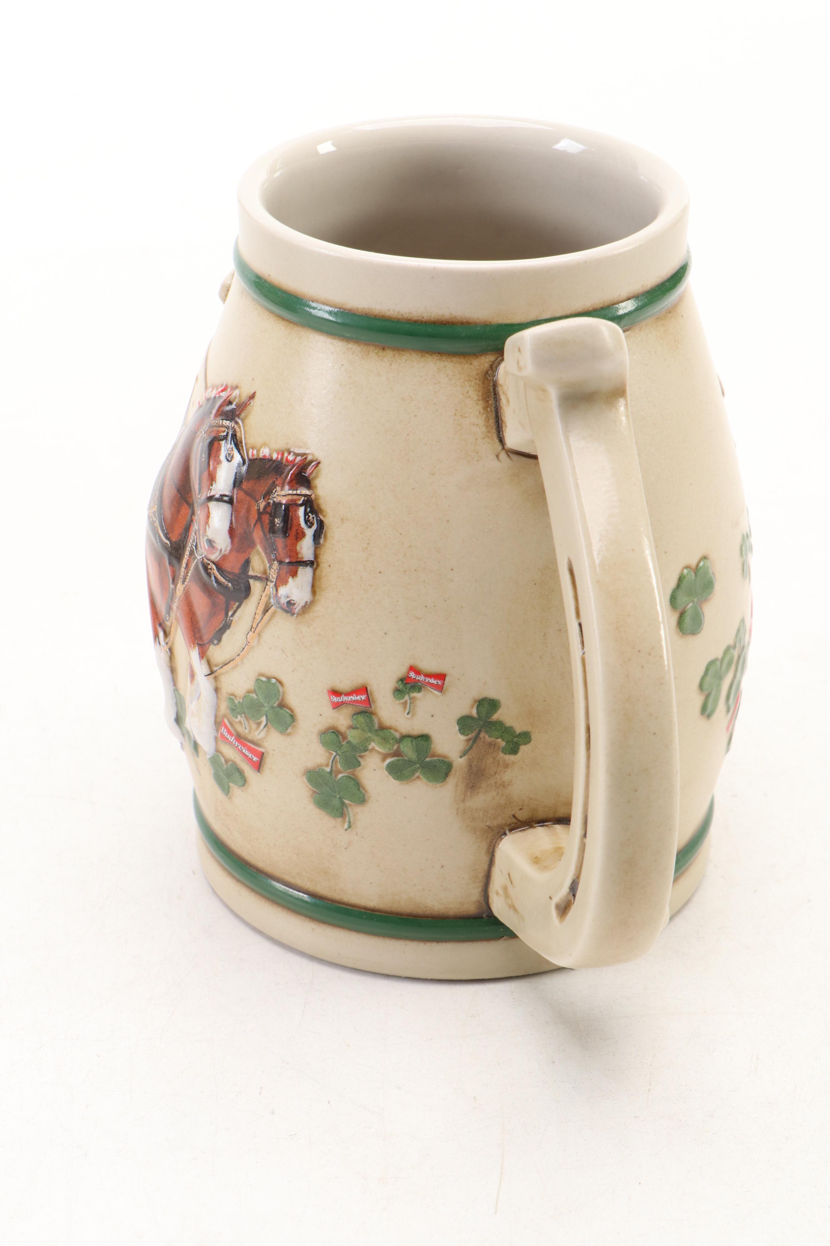 Ceramarte for Anheuser-Busch Collector Beer Steins with Cookie Tin
