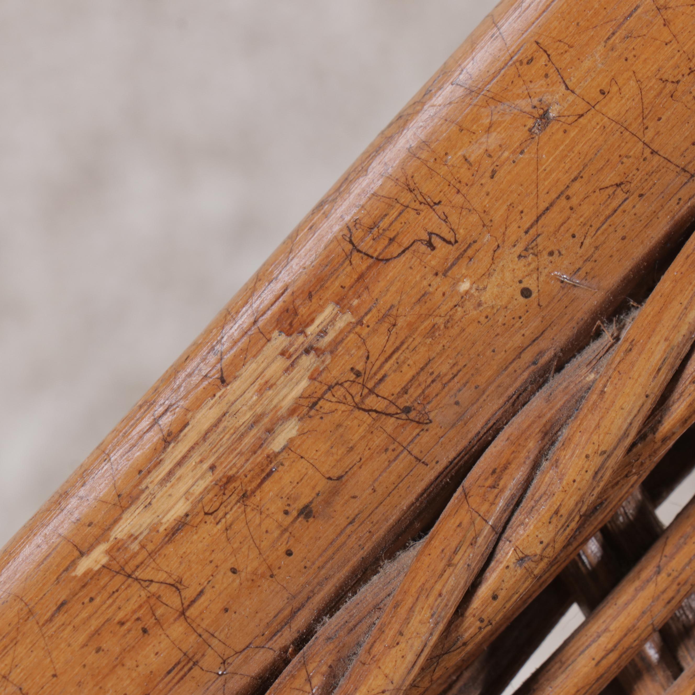 Set of Four Ficks Reed Rattan Patio Armchairs