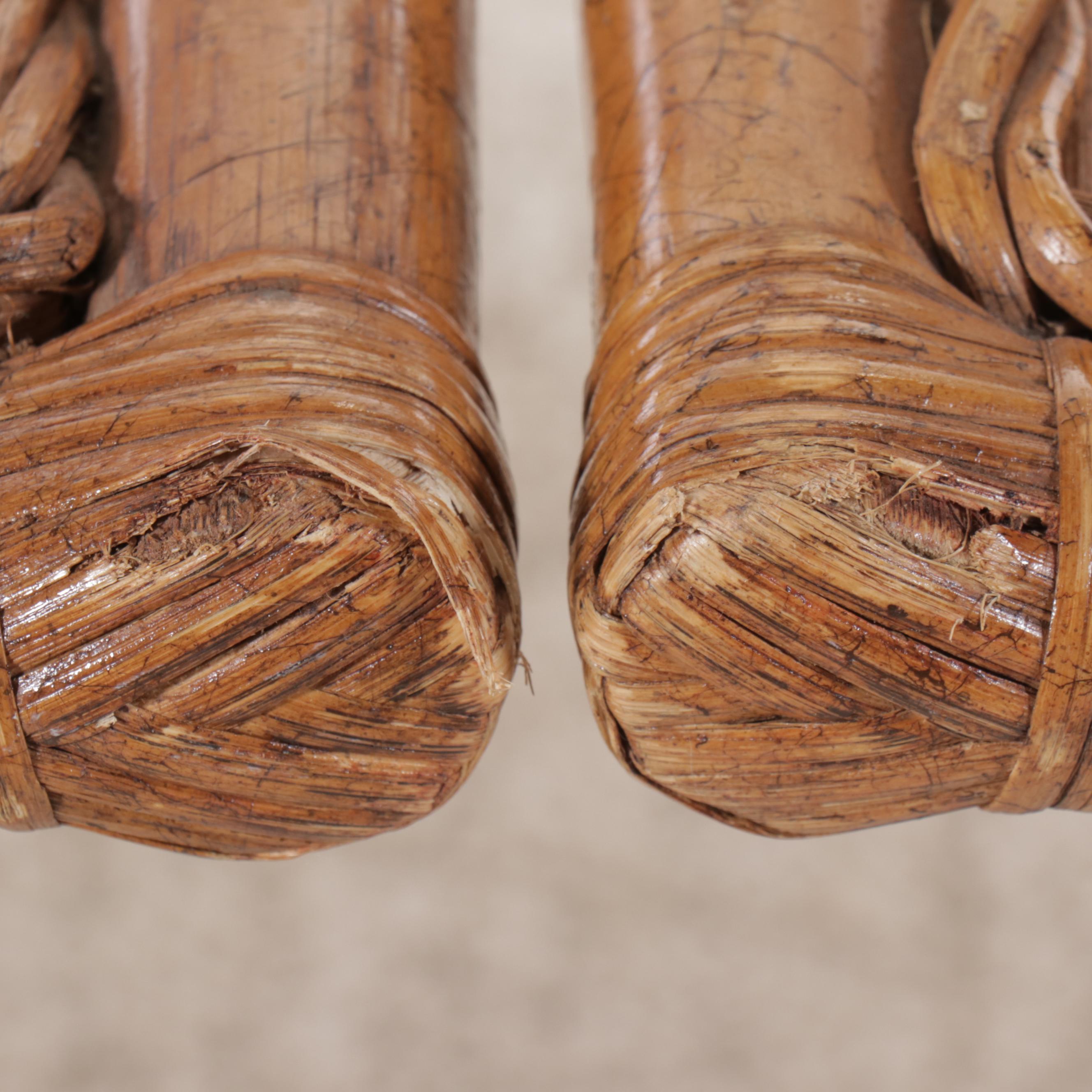 Set of Four Ficks Reed Rattan Patio Armchairs