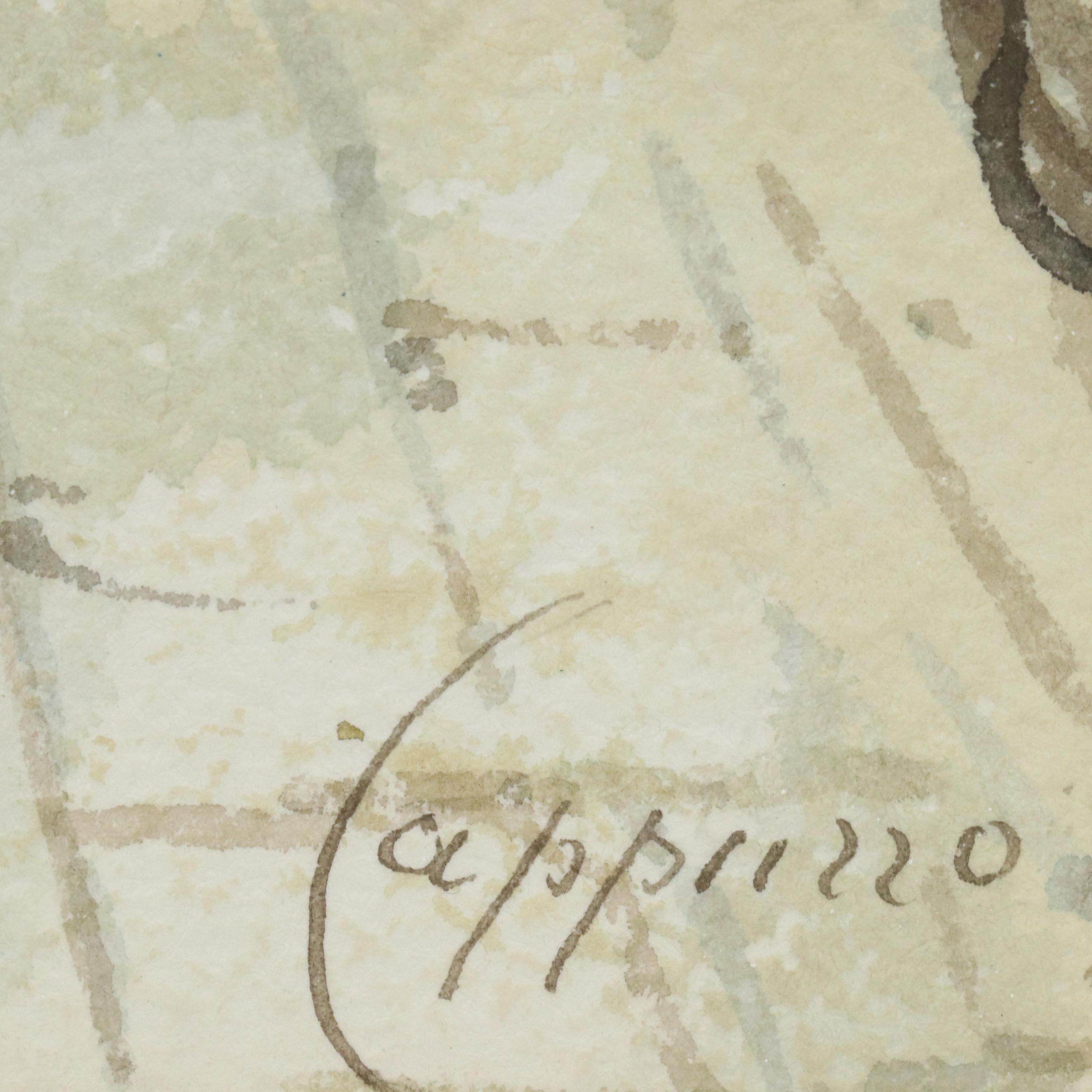 Cappuzzo Watercolor Paintings of Venetian Canals, Late 20th/Early 21st Century