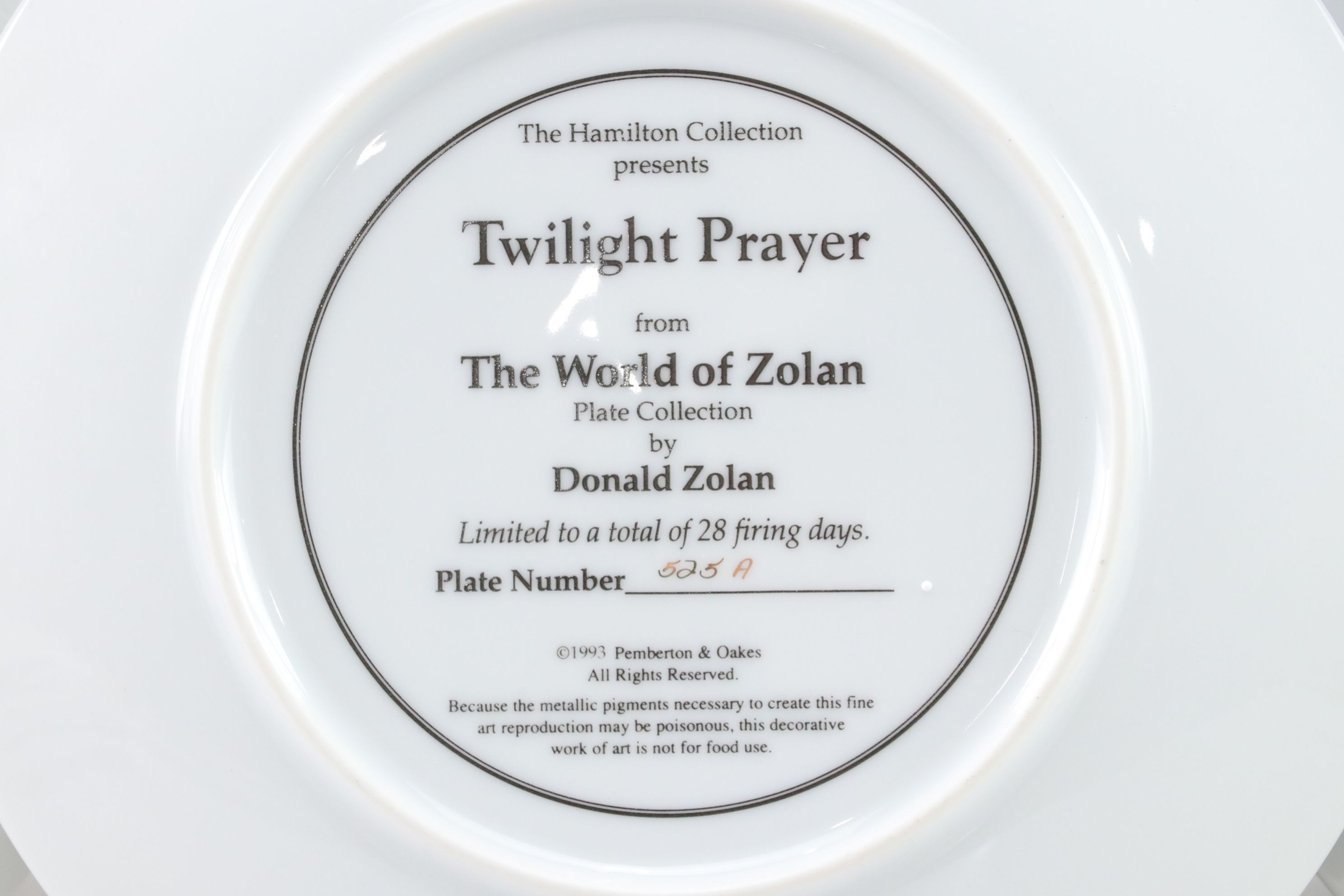 Hamilton Collection "The World of Zolan" and More Collector Plates, 1990s