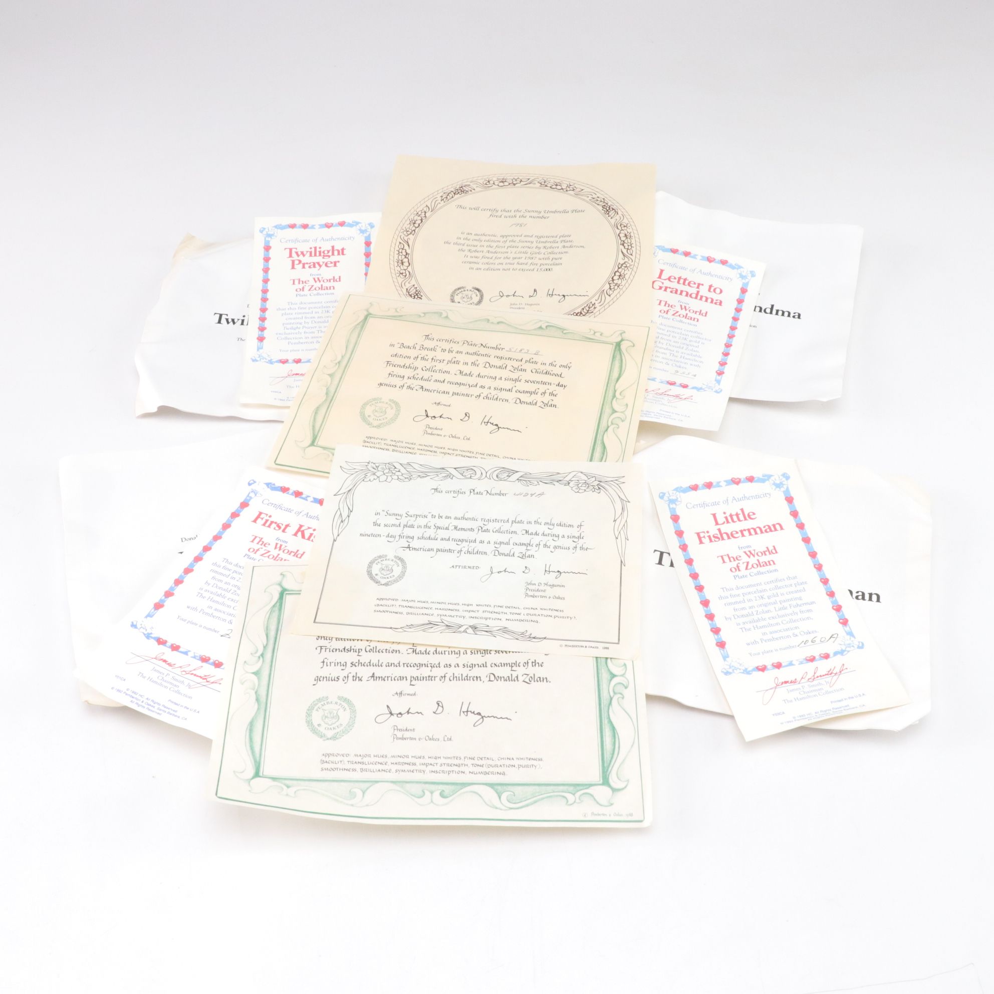 Hamilton Collection "The World of Zolan" and More Collector Plates, 1990s