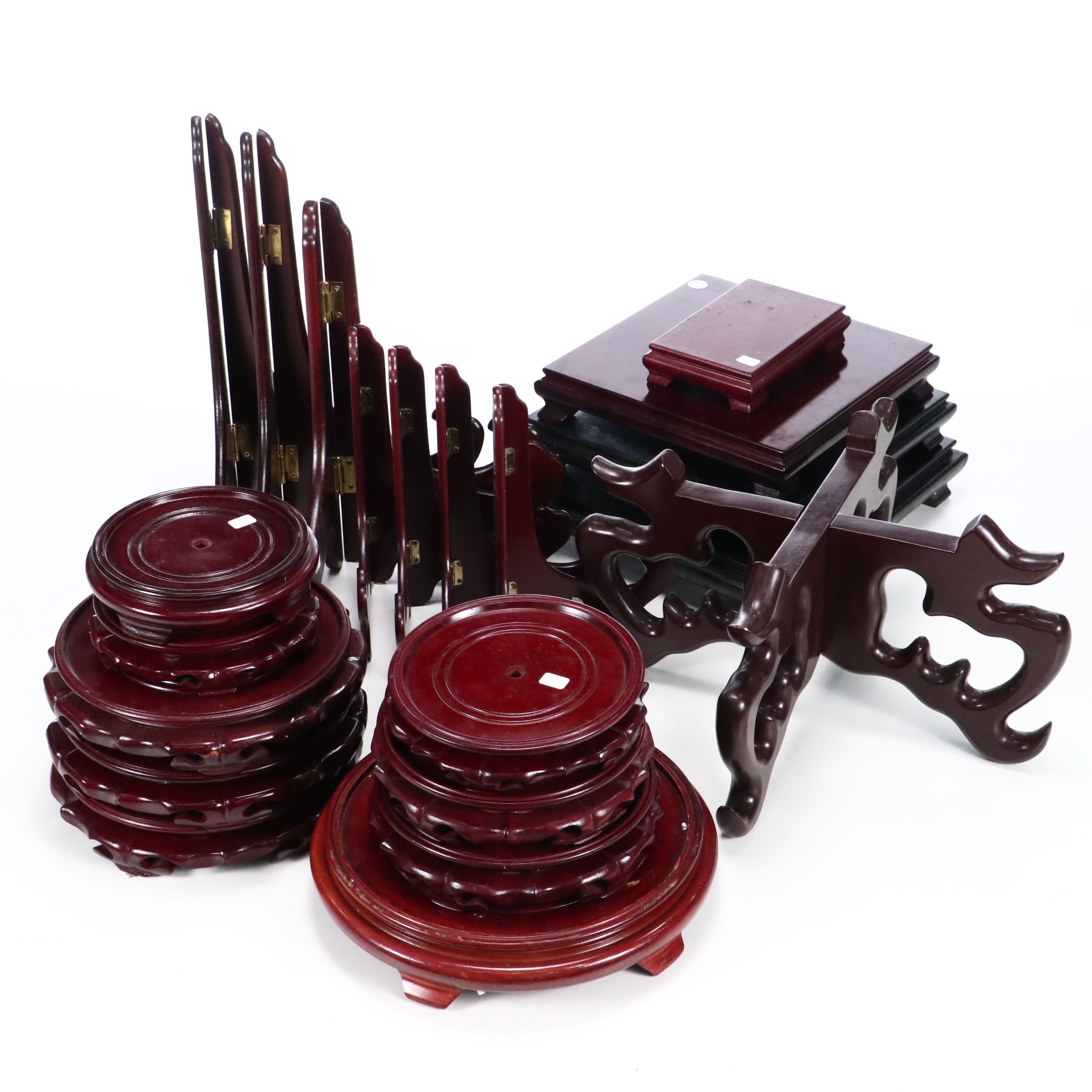 Carved Wood Art Stands and Vase Pedestals