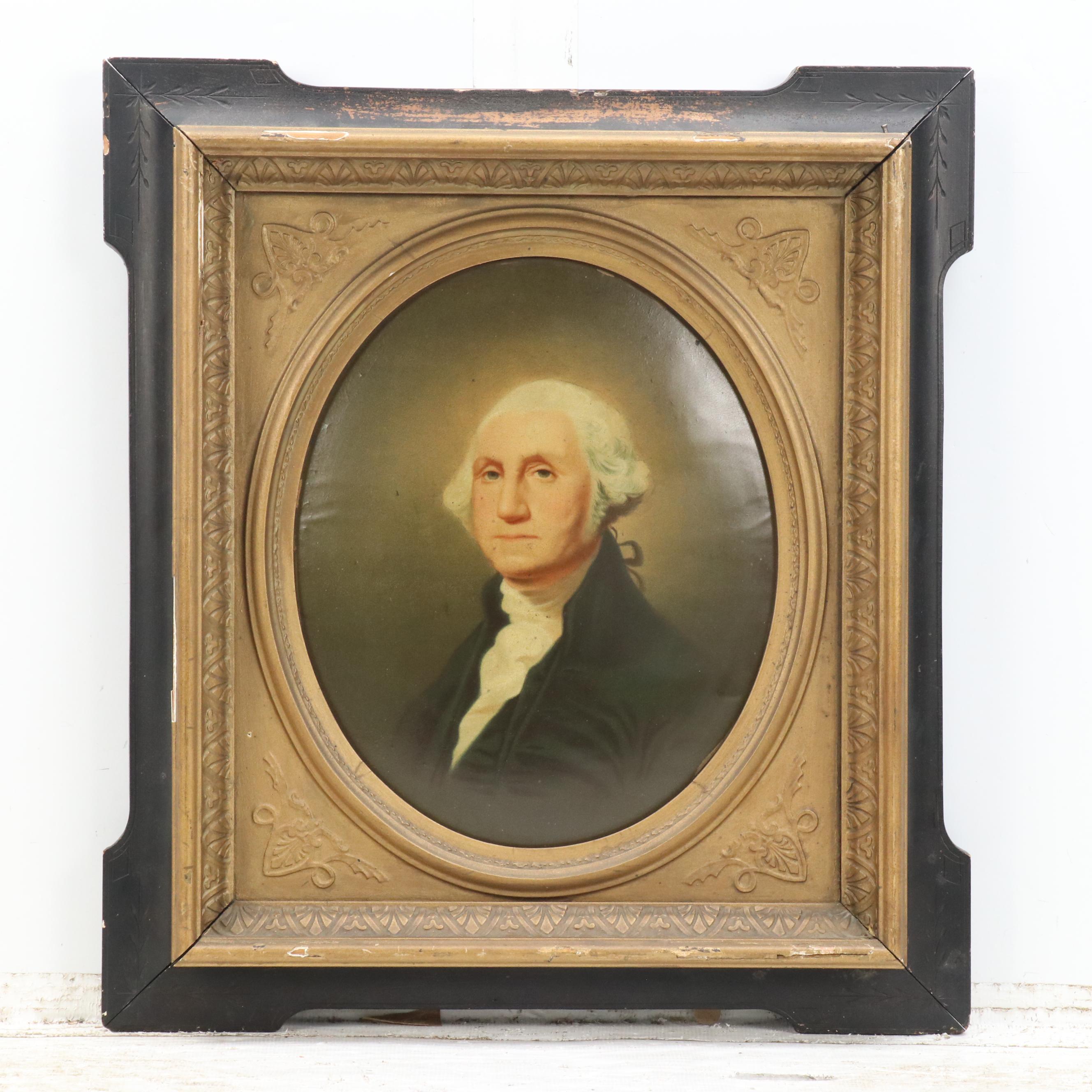 F. Tuchfarber Co. Chromolithographs of George and Martha Washington