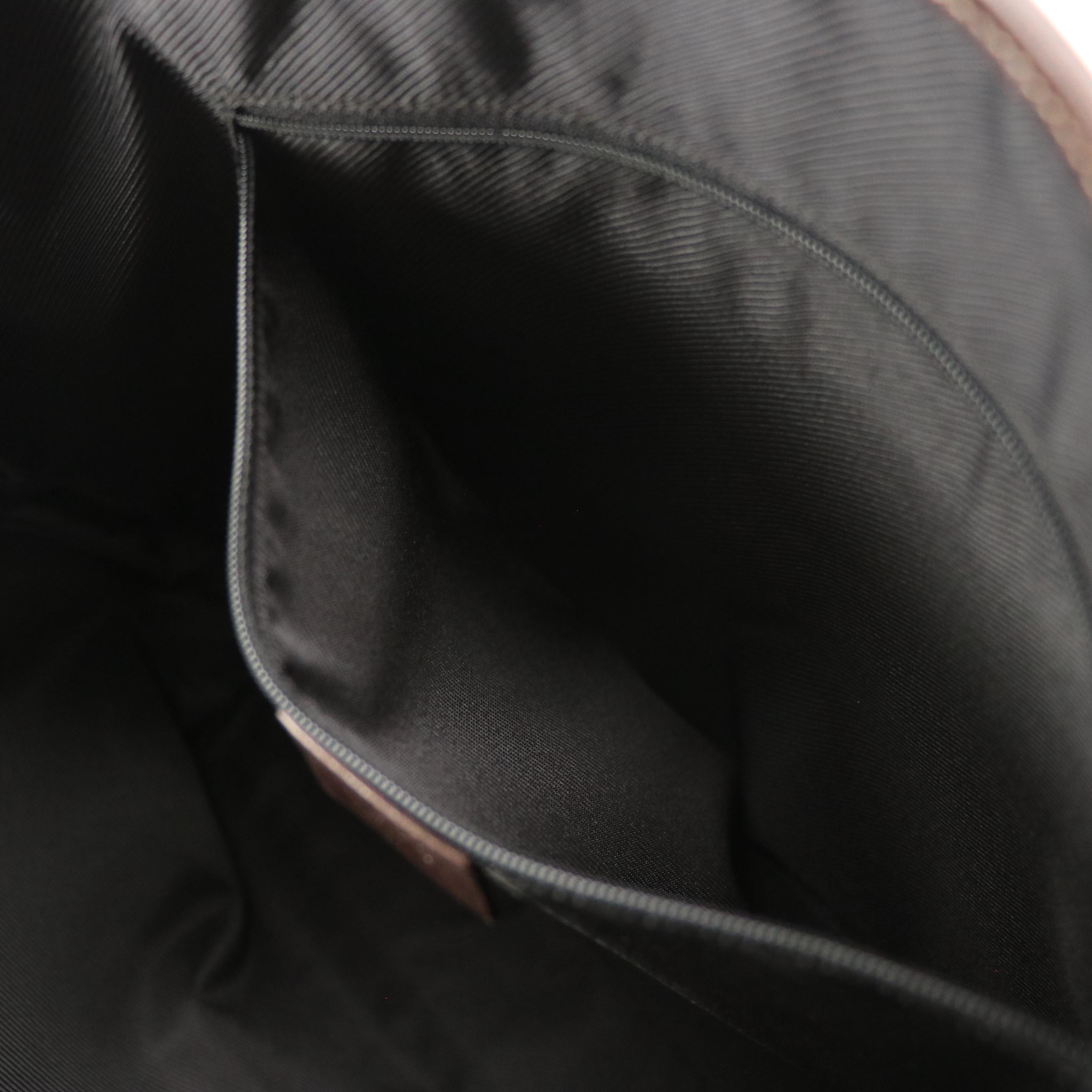 Gucci Large Bamboo Horsebit Print Tote in Canvas and Brown Leather Trim