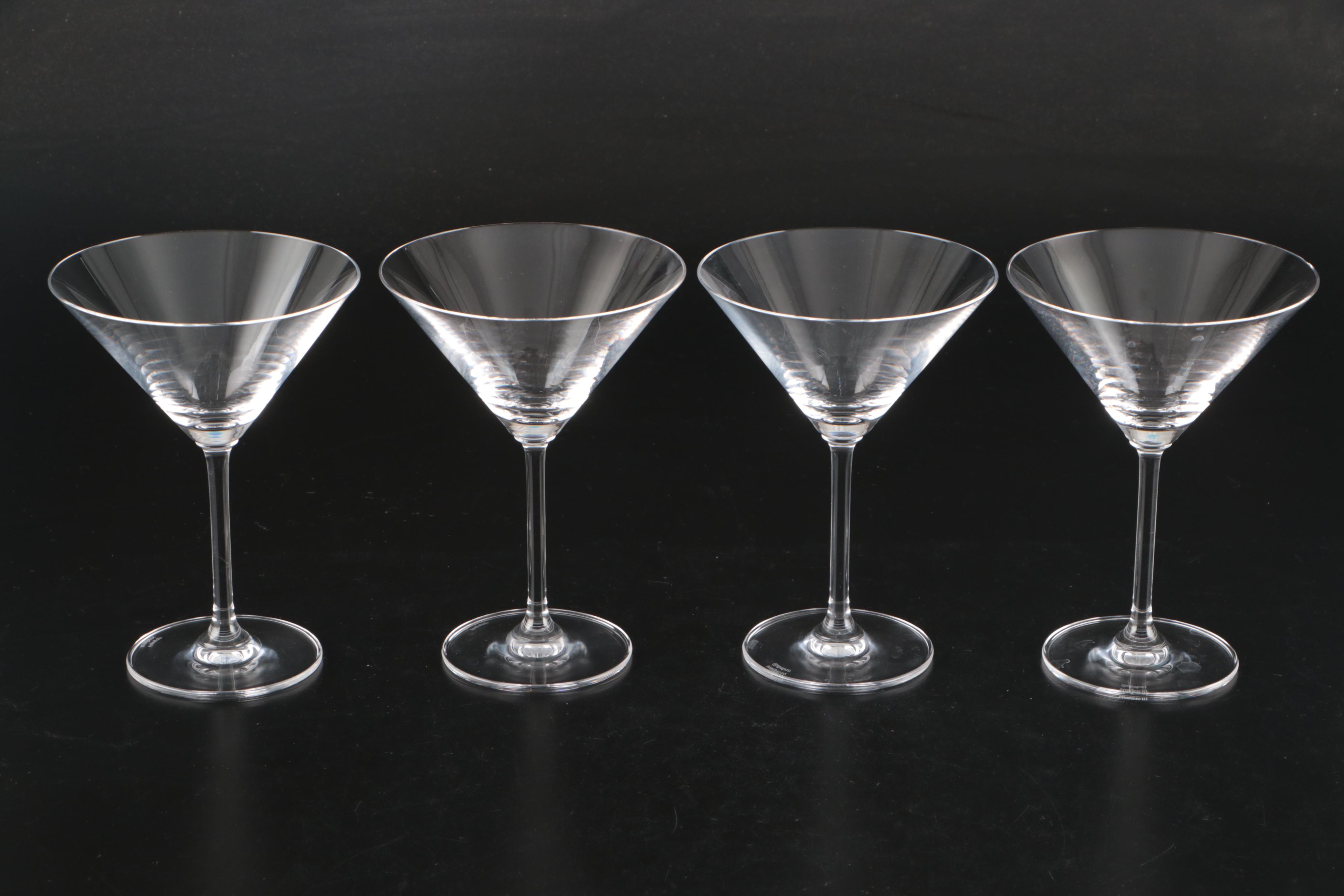 Marquis by Waterford Martini Glasses with Riedel Port Glasses