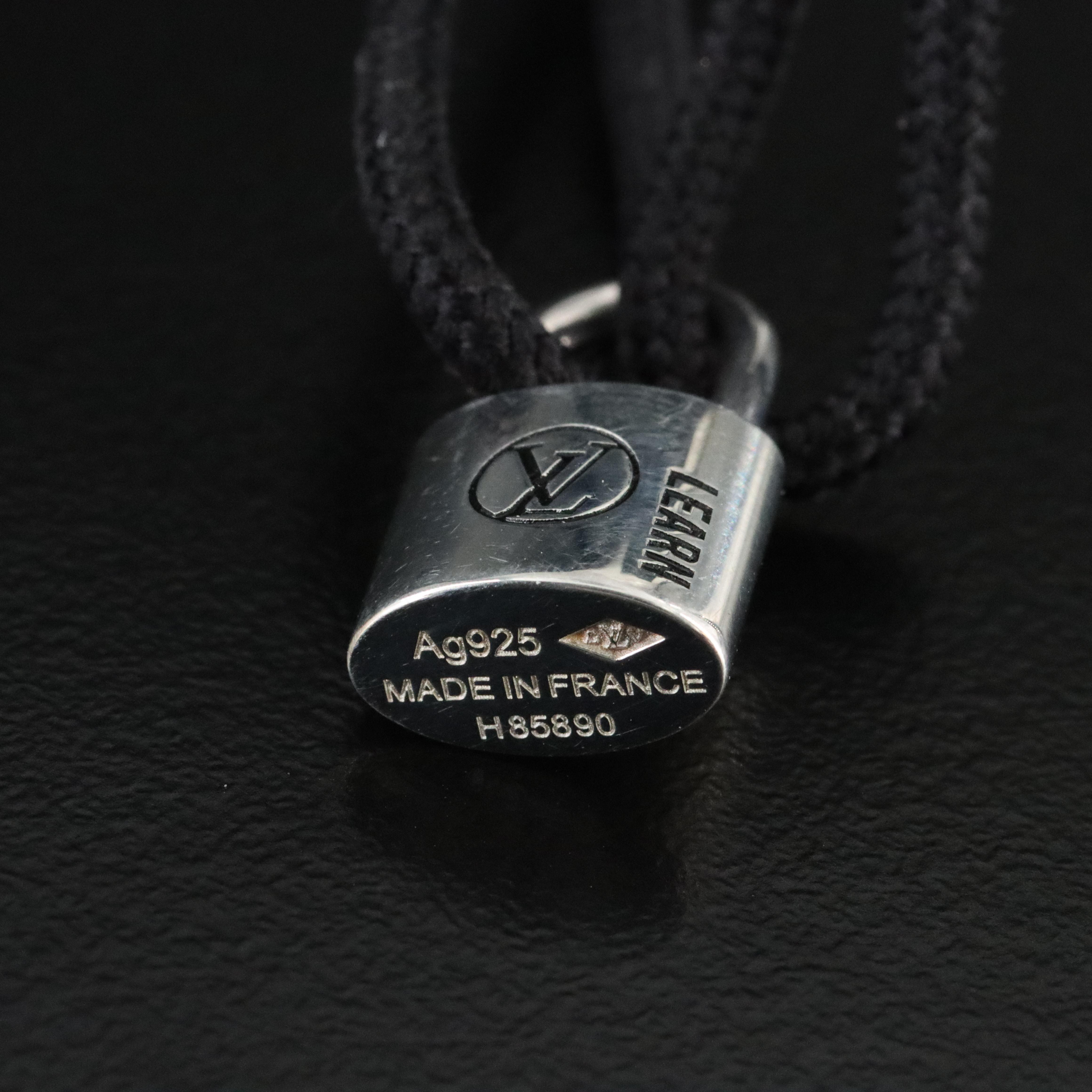 Louis Vuitton Lockit Sterling Padlock Bracelet