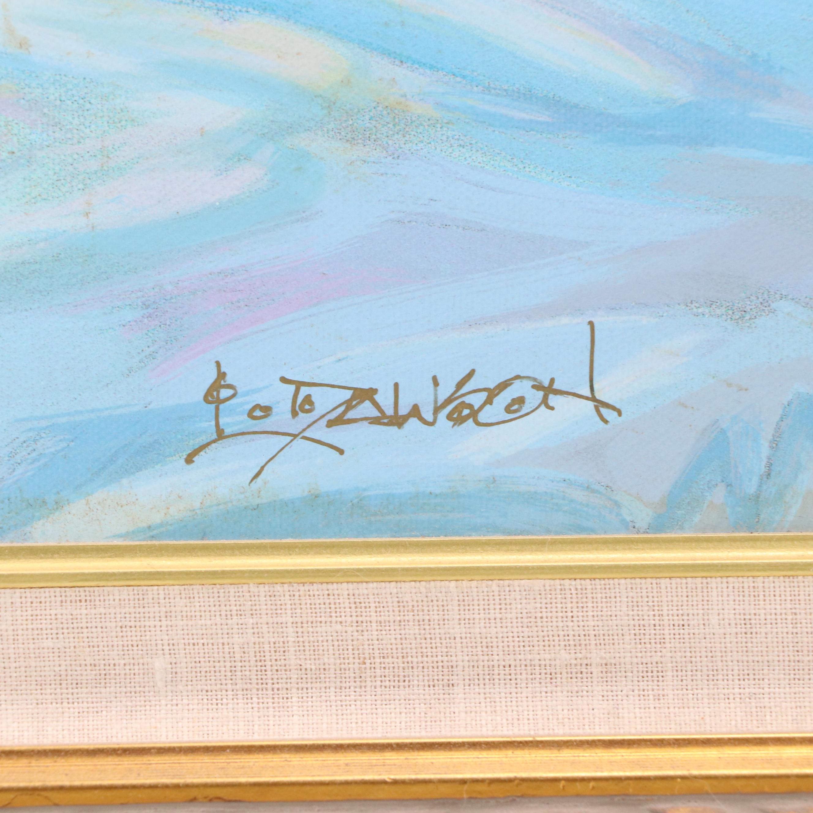 Lindsay Dawson Serigraph "Beach Girl"