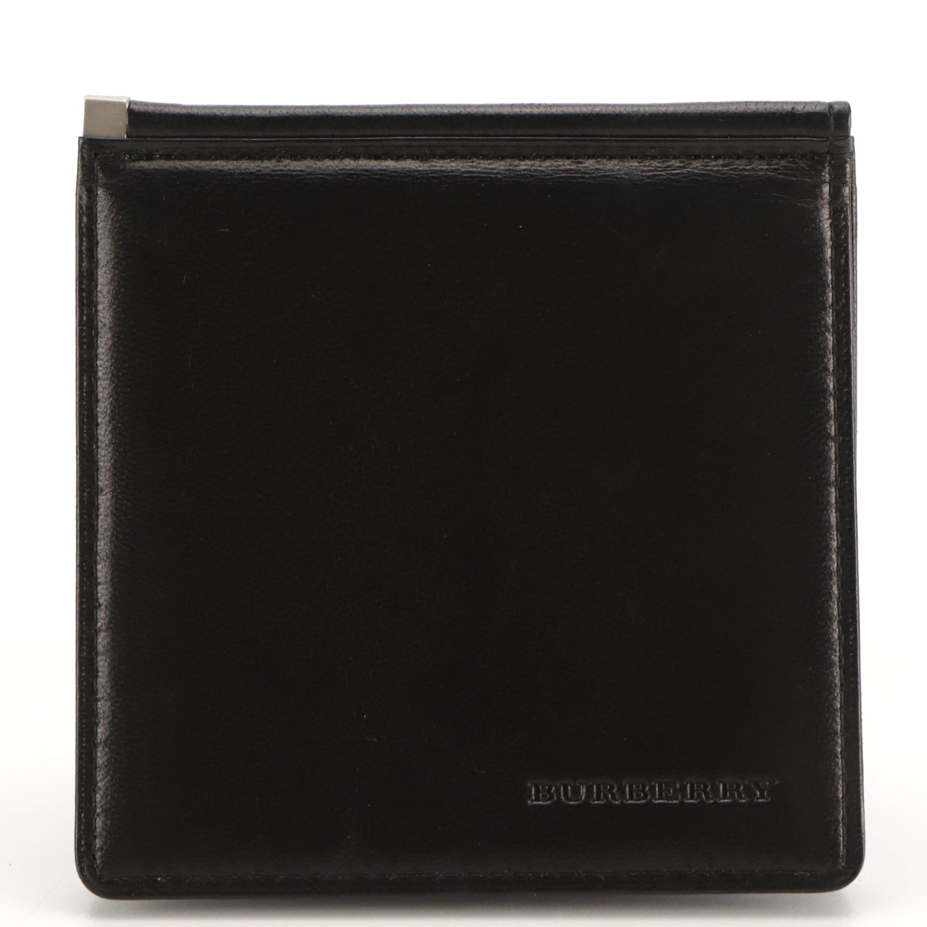 Burberry Note Cover/Business Card Case in Dark Brown Leather