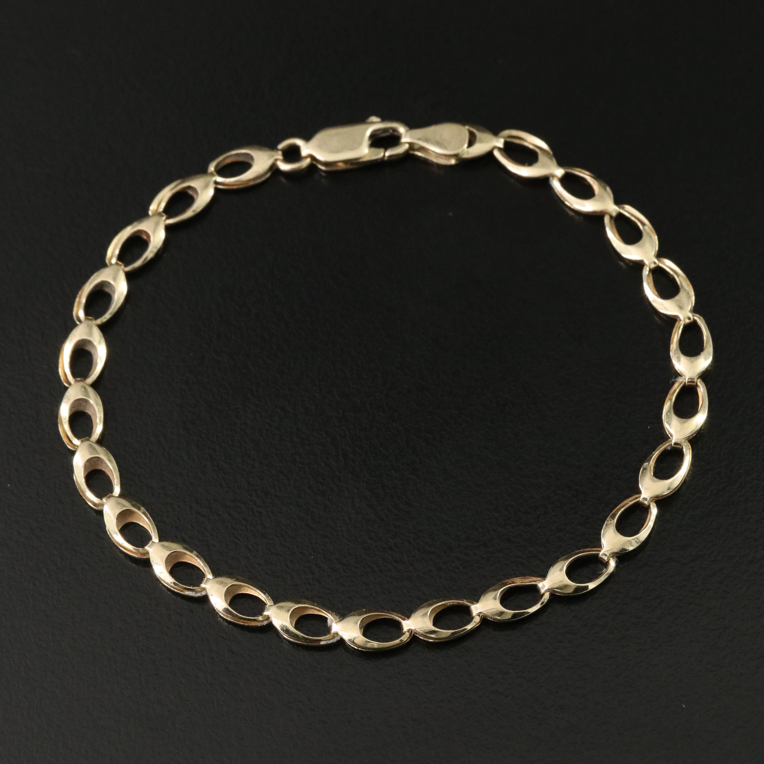 Italian 14K Oval Link Bracelet