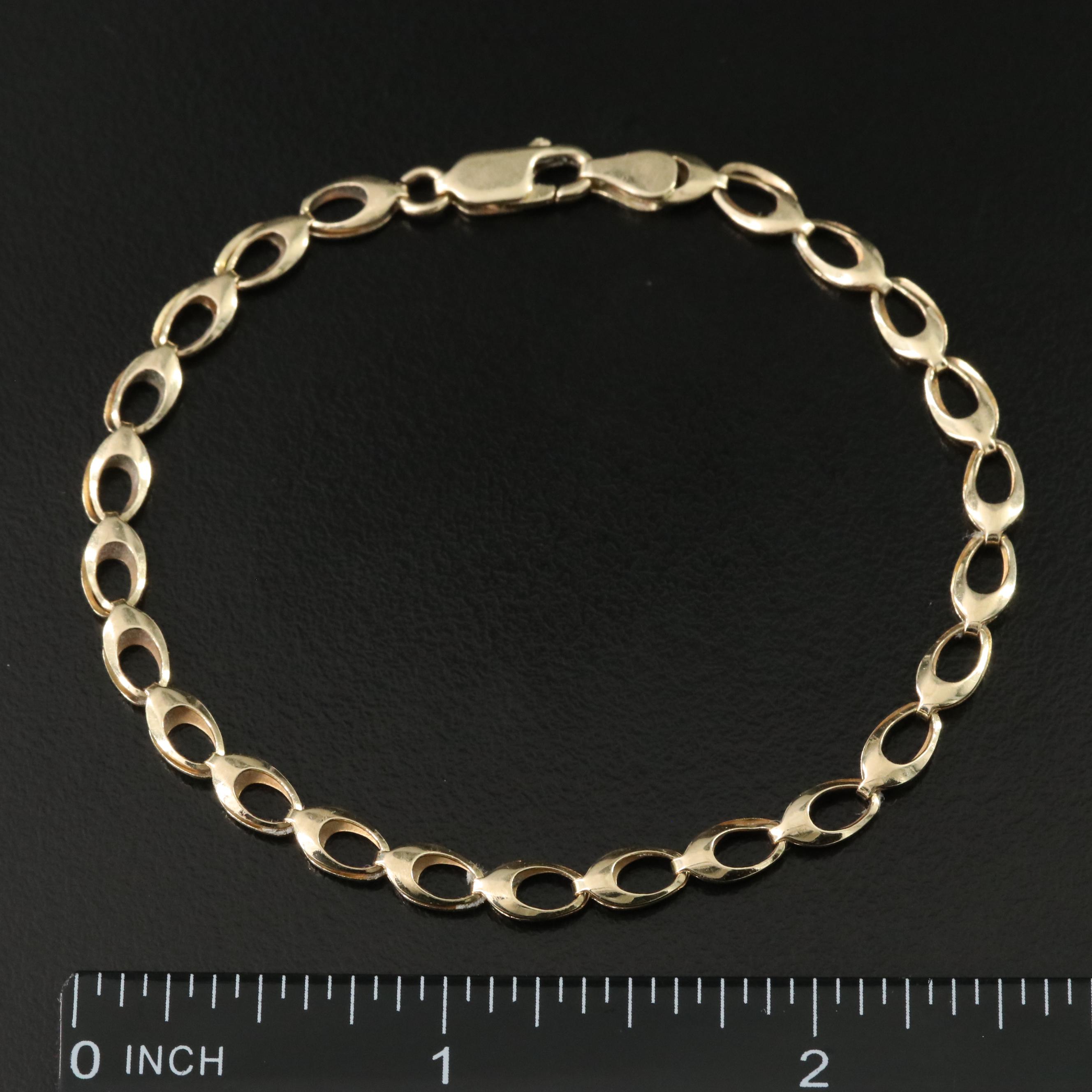 Italian 14K Oval Link Bracelet
