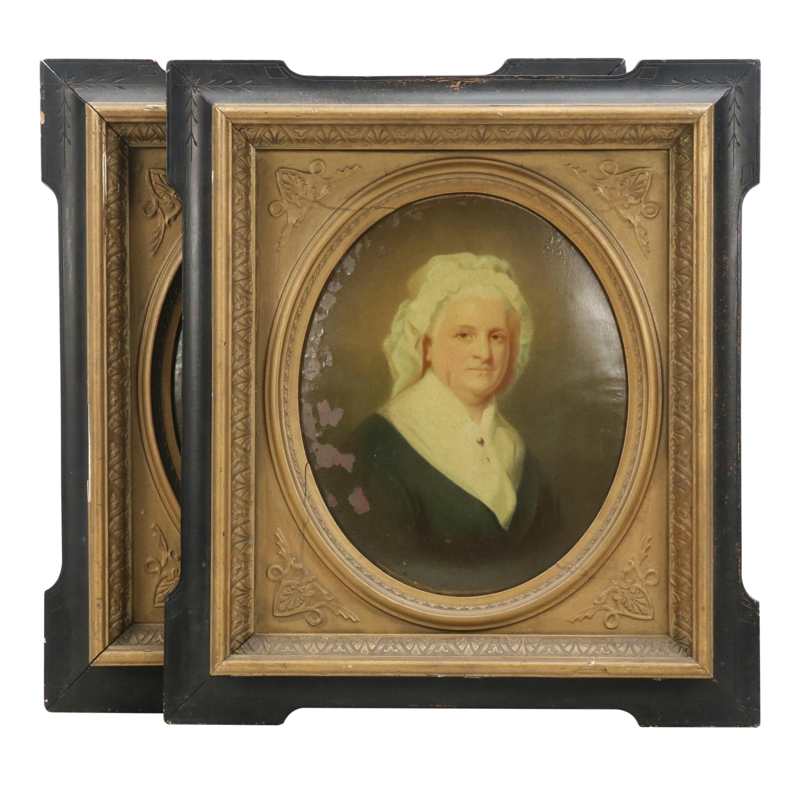 F. Tuchfarber Co. Chromolithographs of George and Martha Washington