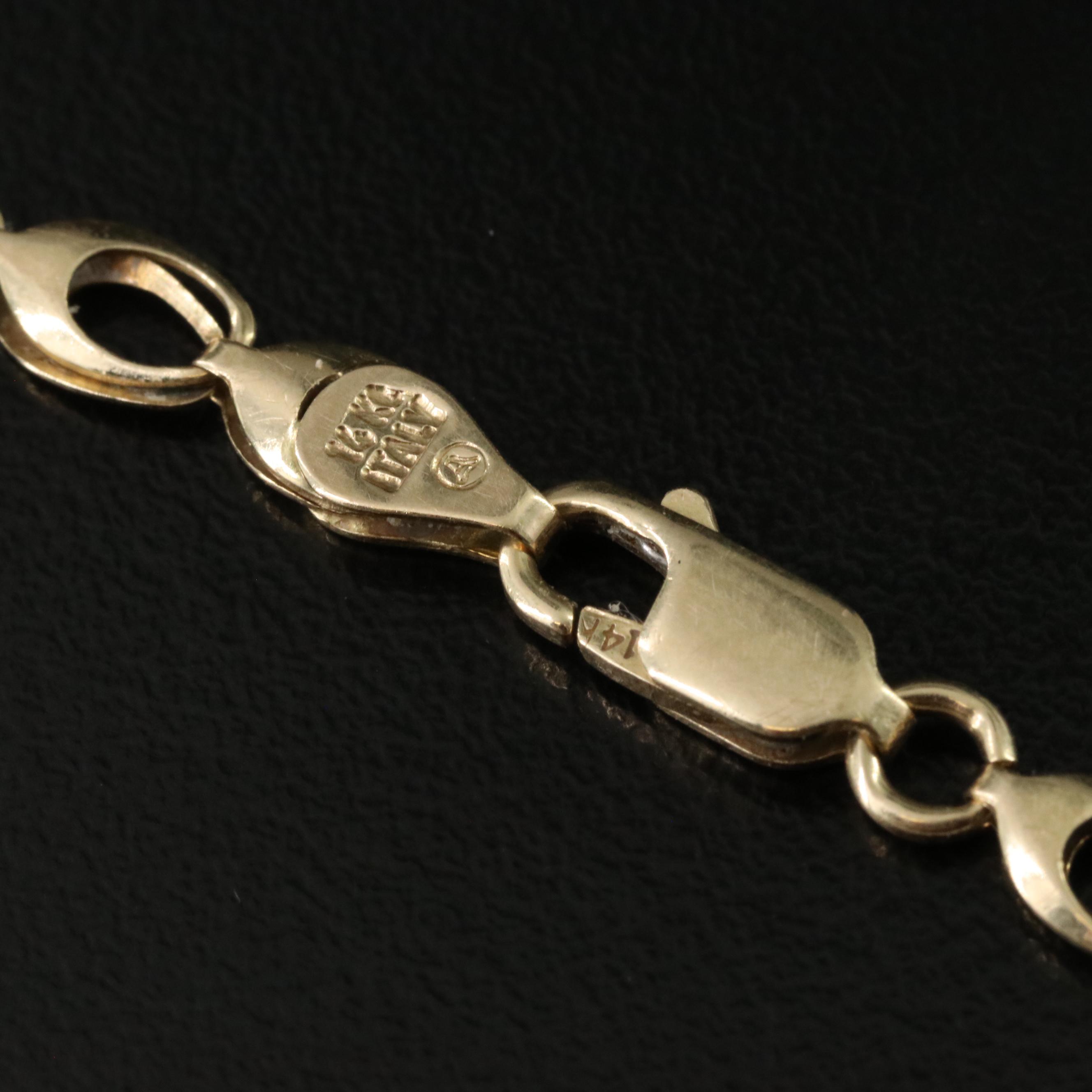 Italian 14K Oval Link Bracelet