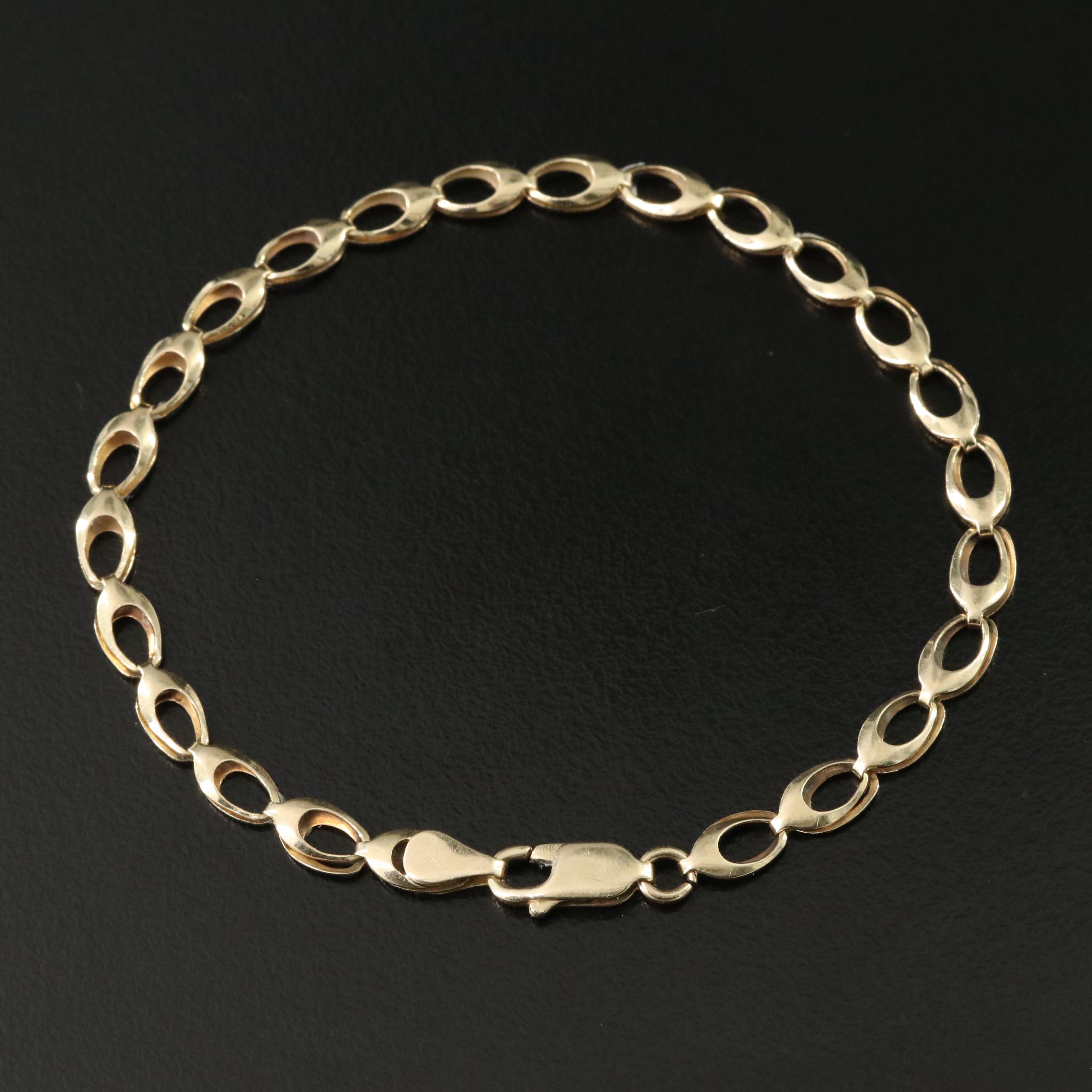 Italian 14K Oval Link Bracelet