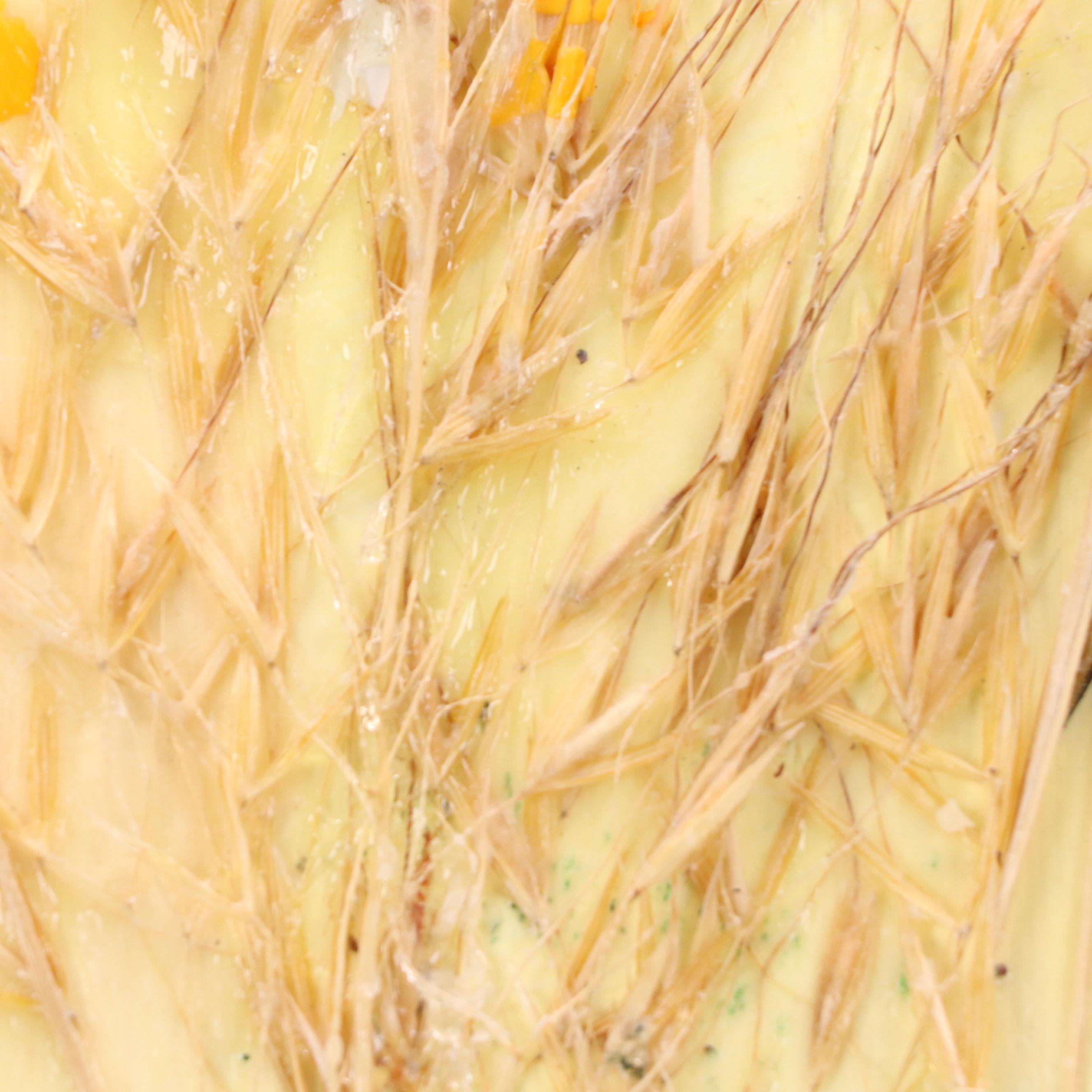 Floral Landscape Mixed Media Painting