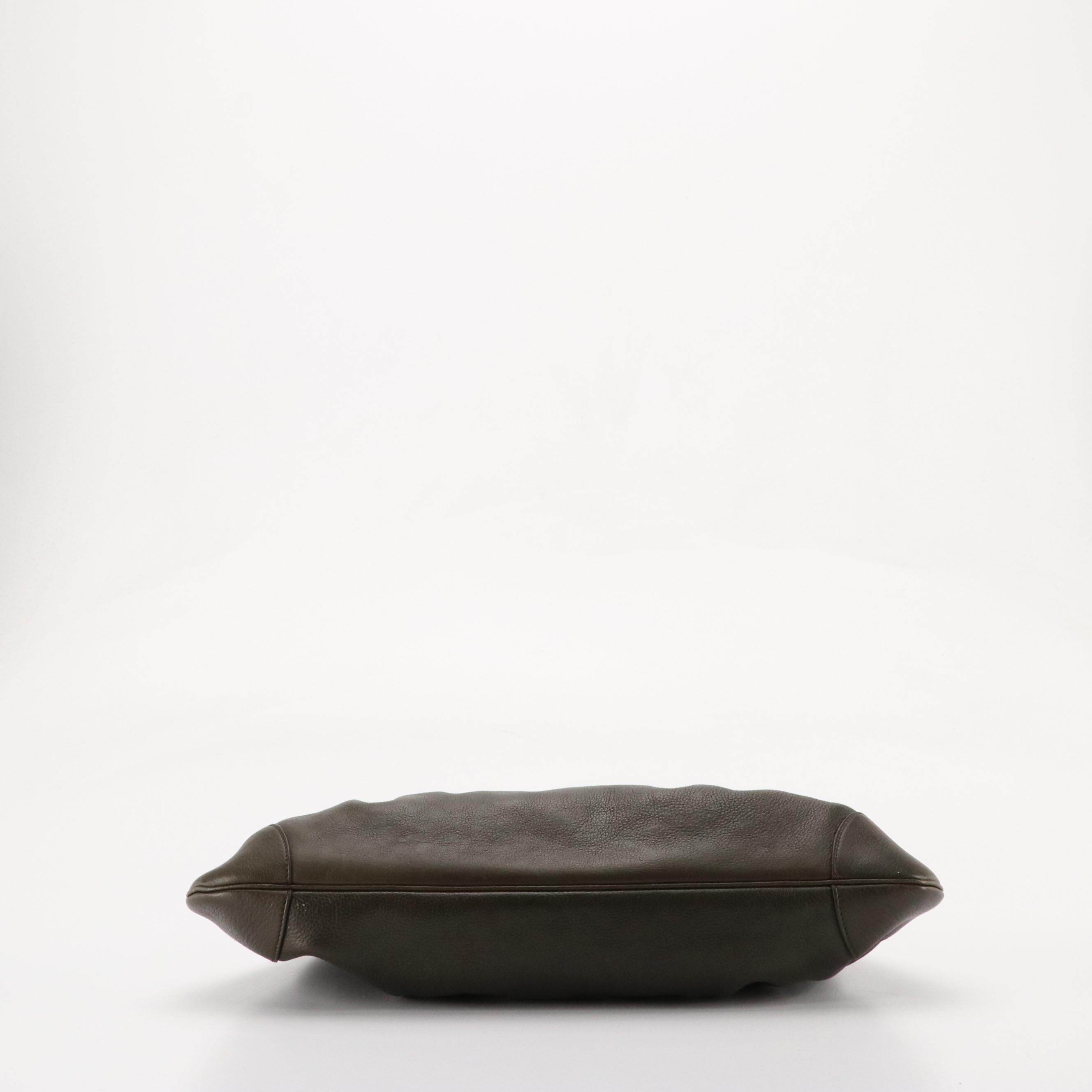 Salvatore Ferragamo Marisa Shoulder Bag in Dark Olive Green Calfskin Leather