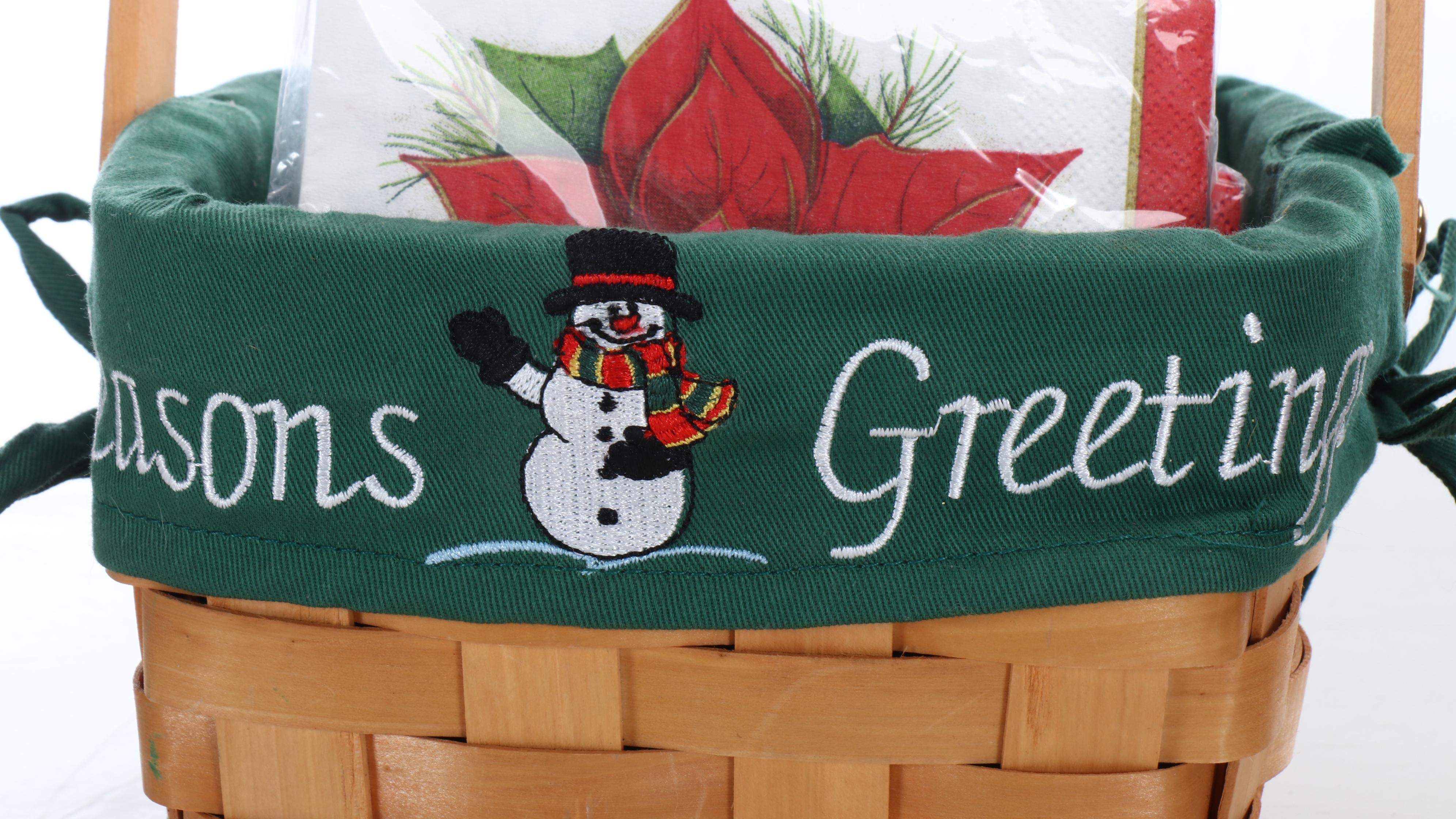 Christmas-Themed Baskets with Other Décor