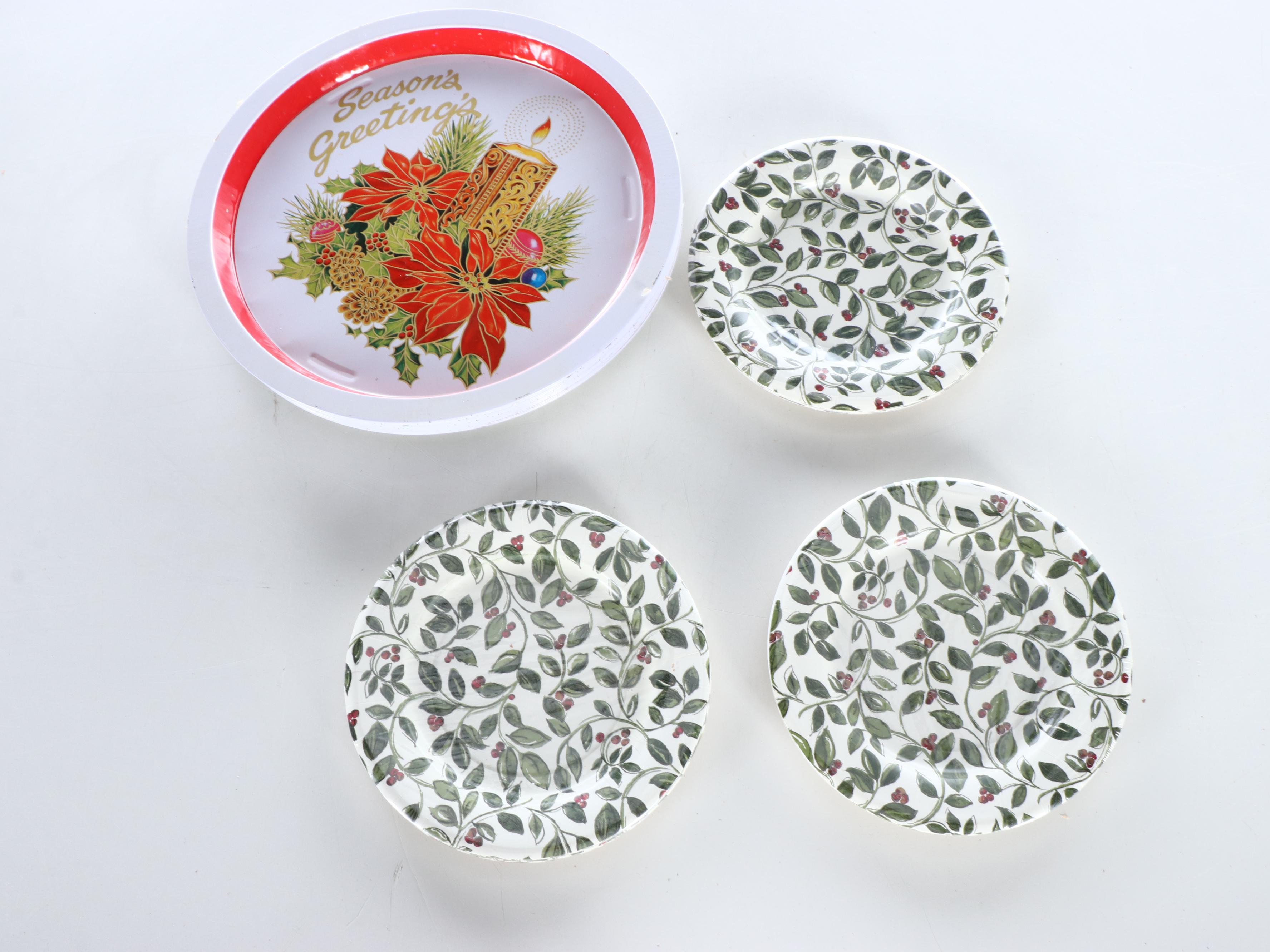 Christmas-Themed Baskets with Other Décor