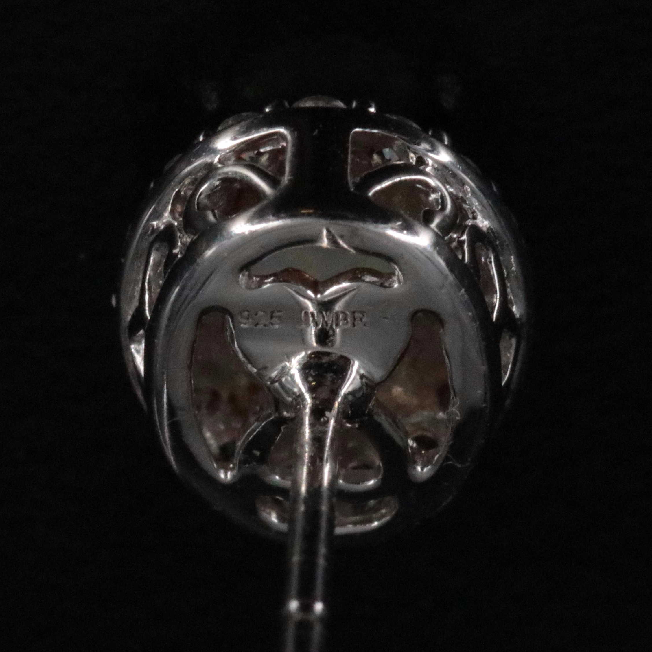 Sterling Lab Grown Opal and White Sapphire Halo Stud Earrings