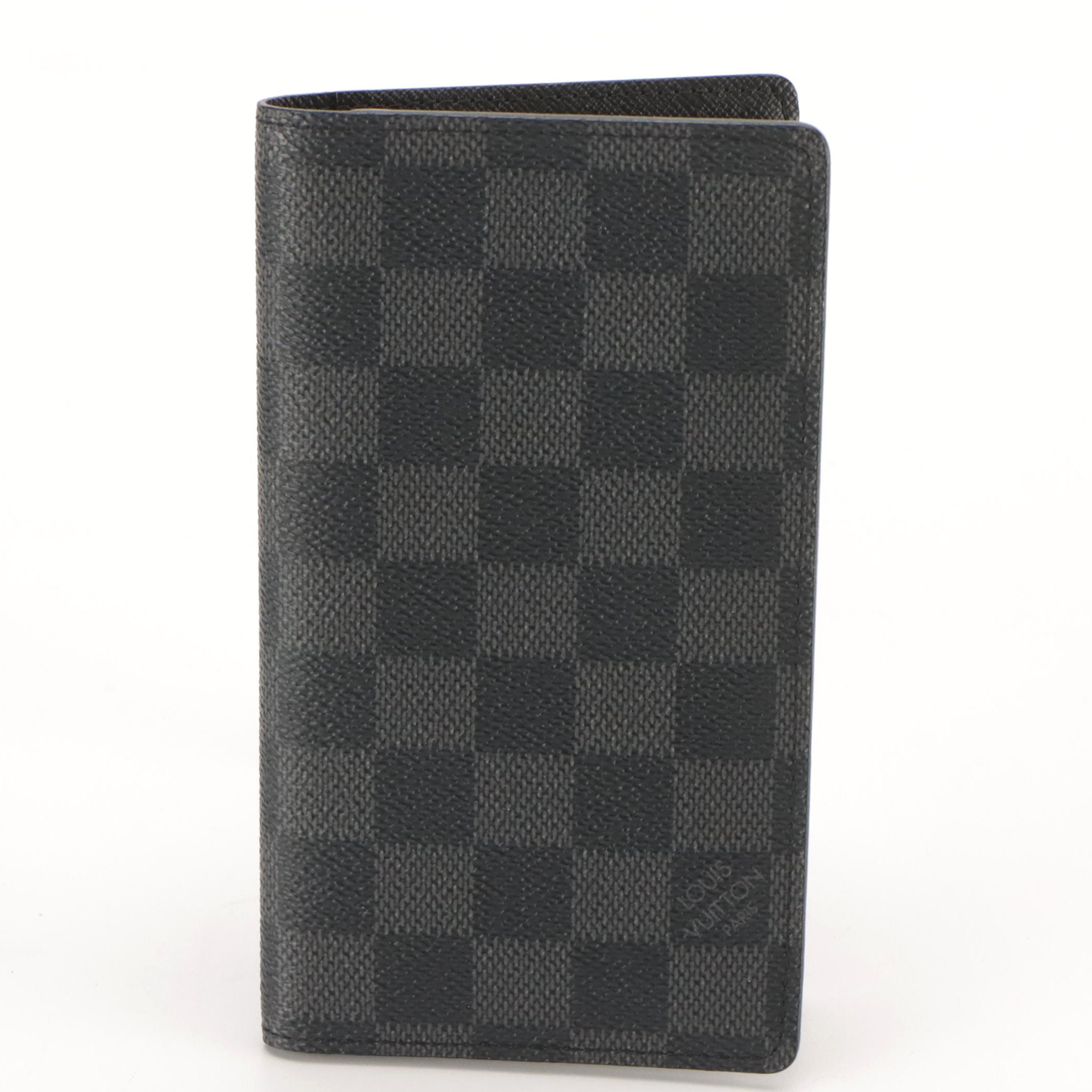 Louis Vuitton Pocket Agenda Cover in Damier Graphite Canvas with Address Book
