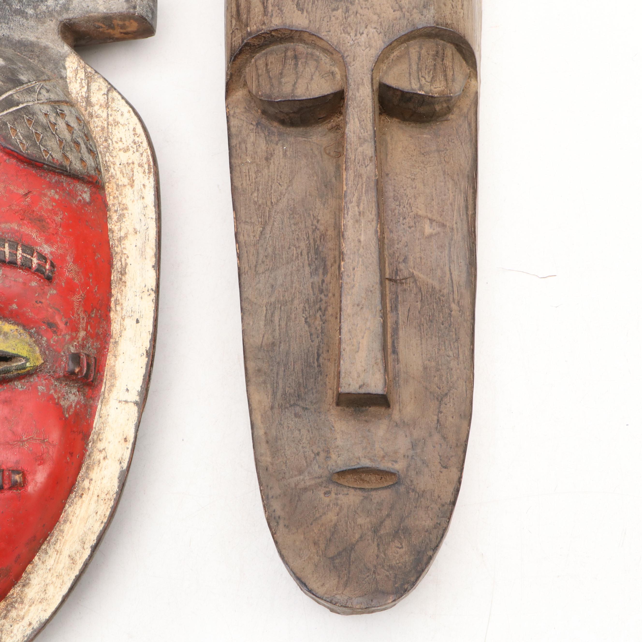 Bambara Ntombe Passport Mask with Lega Raffia Fringe and Bwami Masks