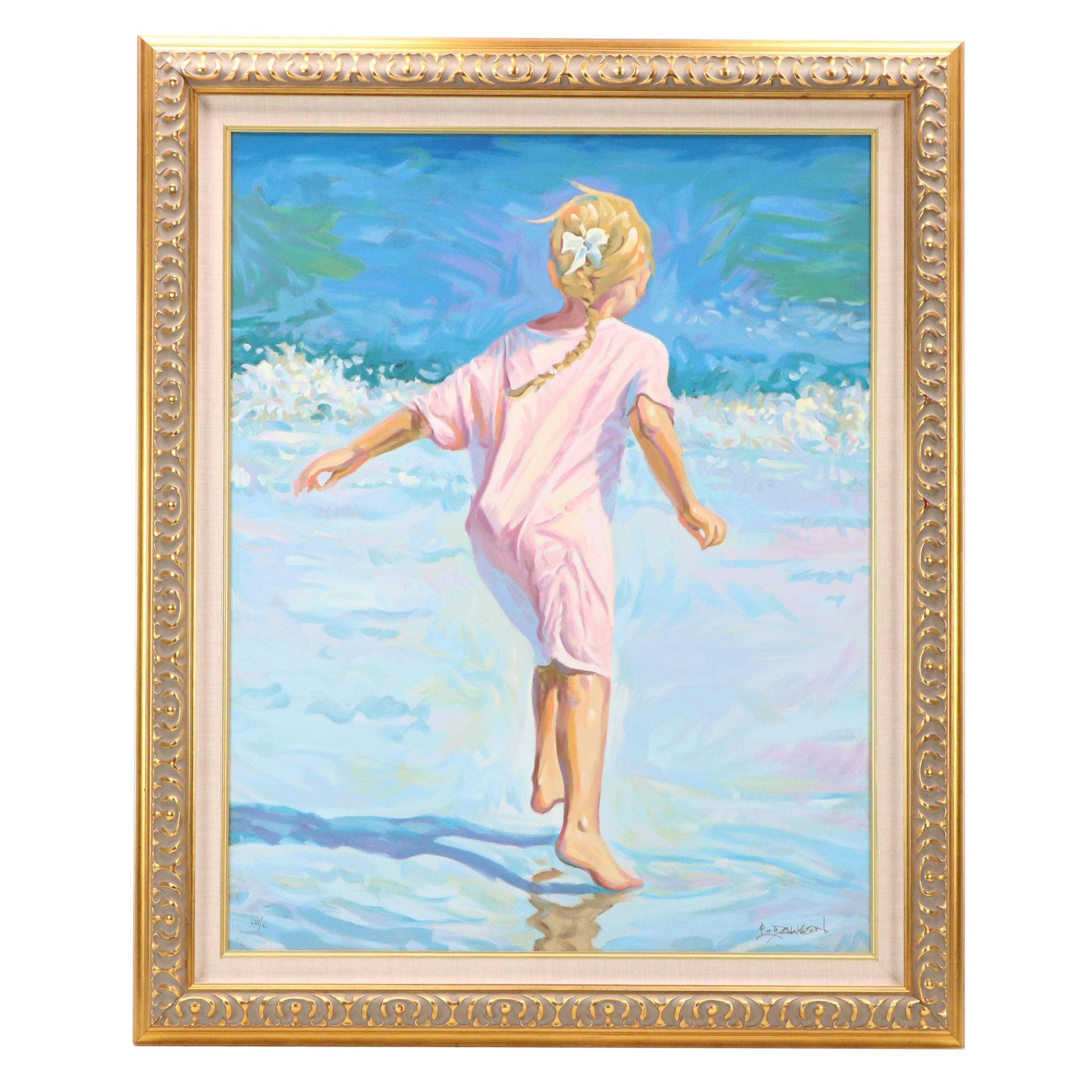 Lindsay Dawson Serigraph "Beach Girl"