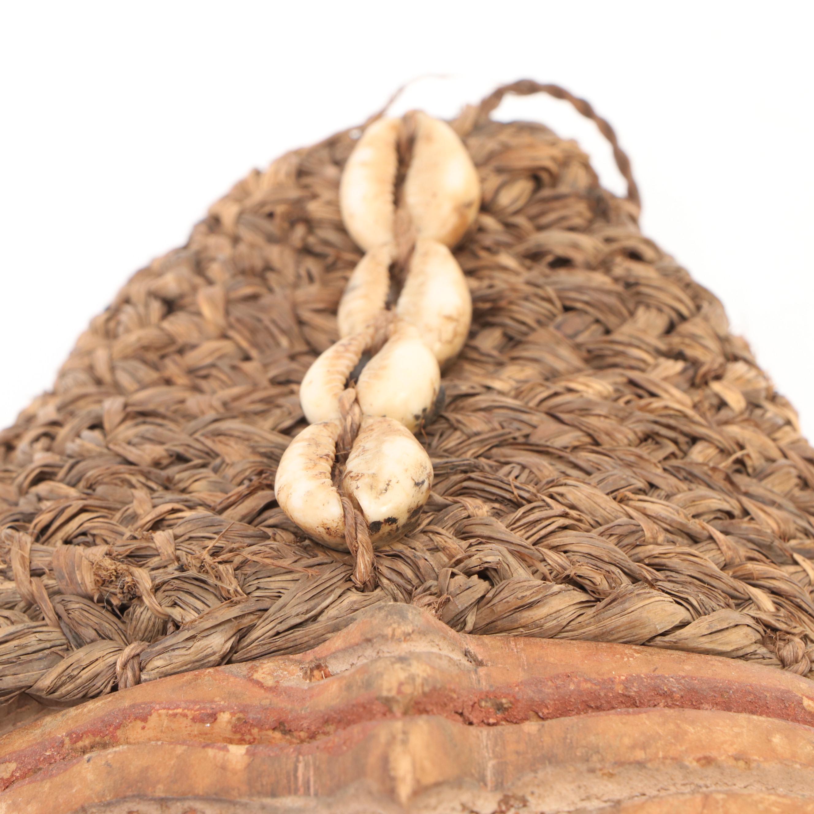 Bambara Ntombe Passport Mask with Lega Raffia Fringe and Bwami Masks