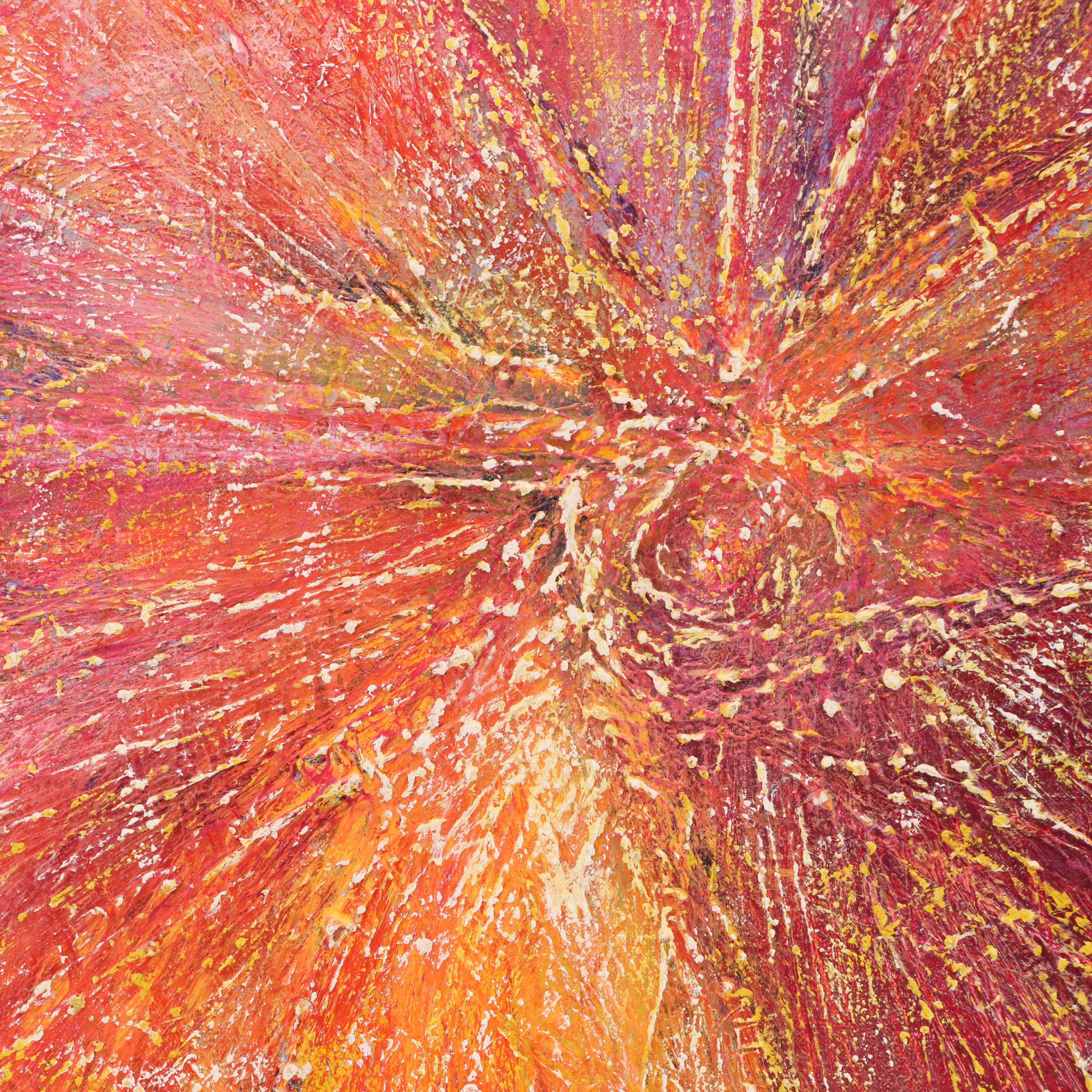 Abstract Impasto Acrylic Painting of Bicycle, 21st Century