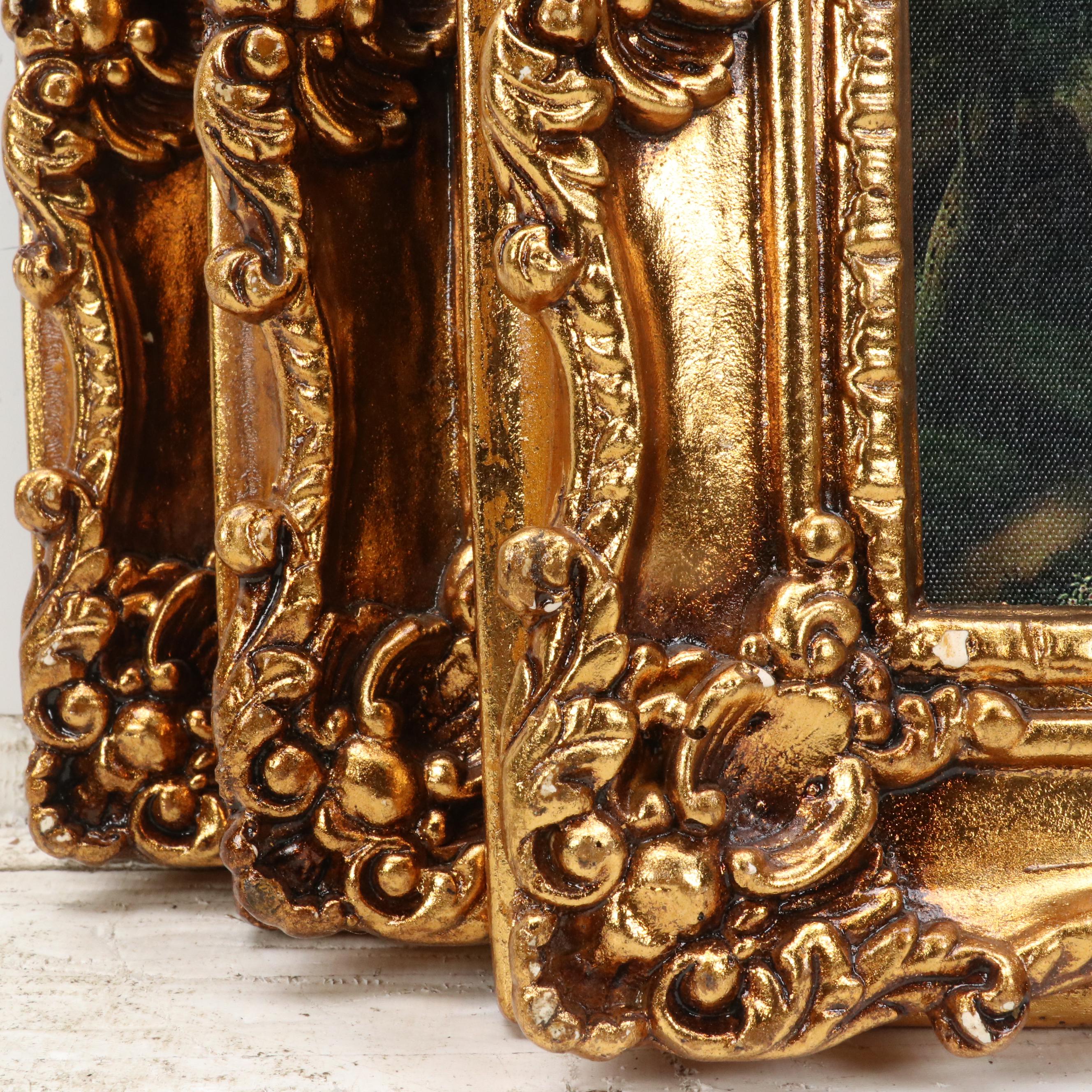 Set of Fantasy Style Landscape Giclées on Canvas, 21st Century