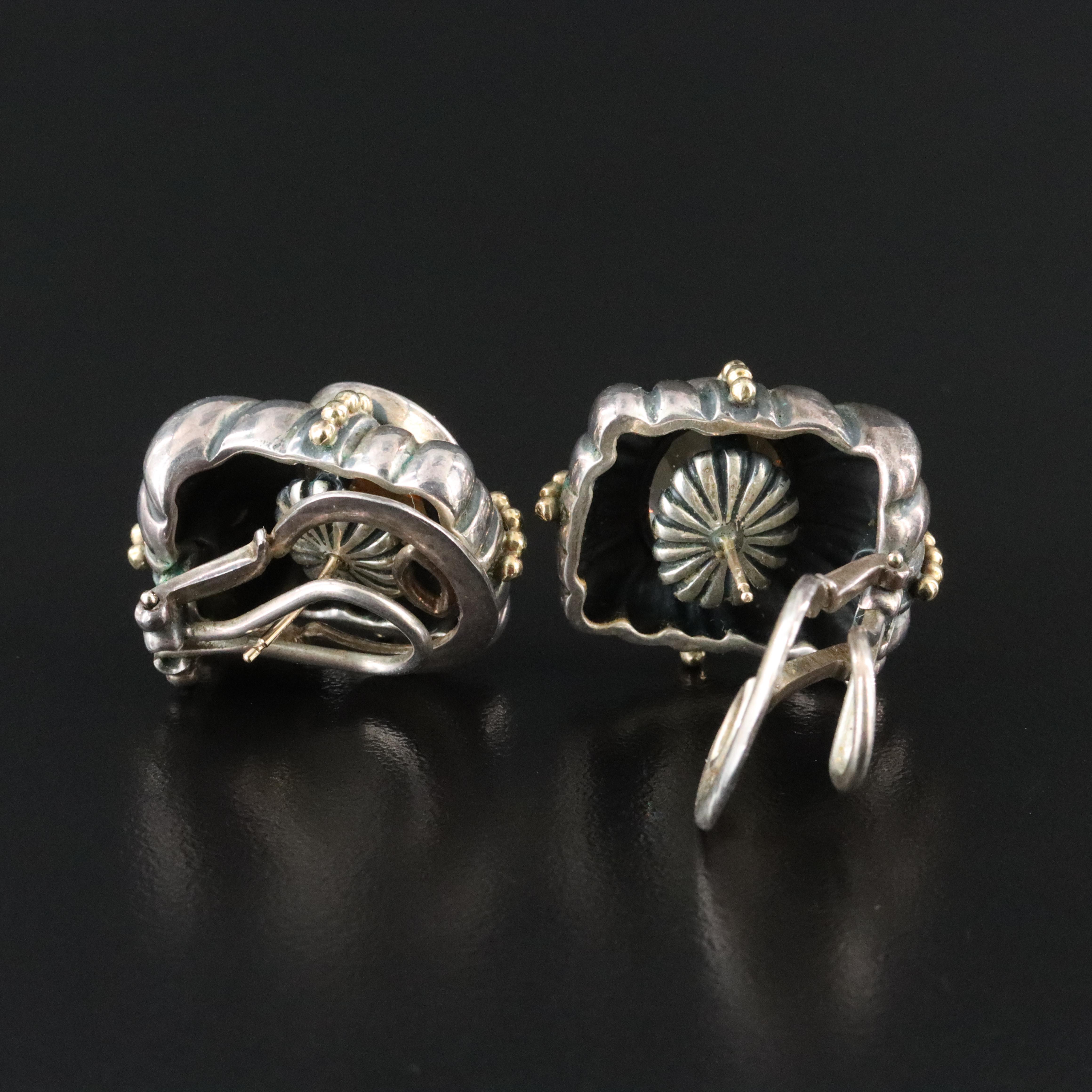 Caviar  by Lagos Sterling, 18K and Citrine Earrings