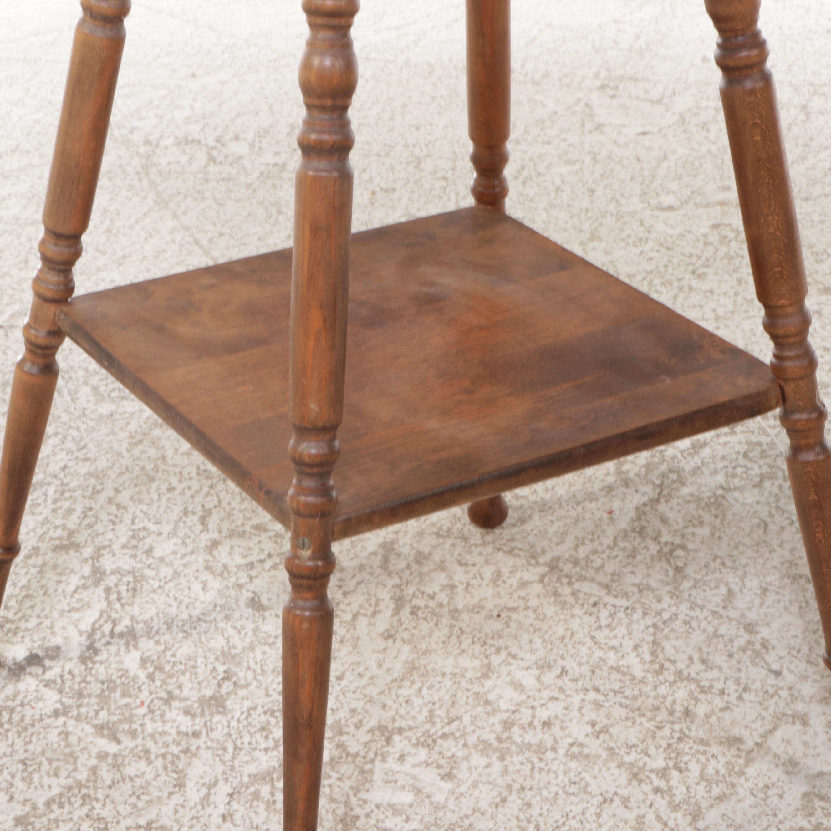 Victorian Turned Wood Side Table