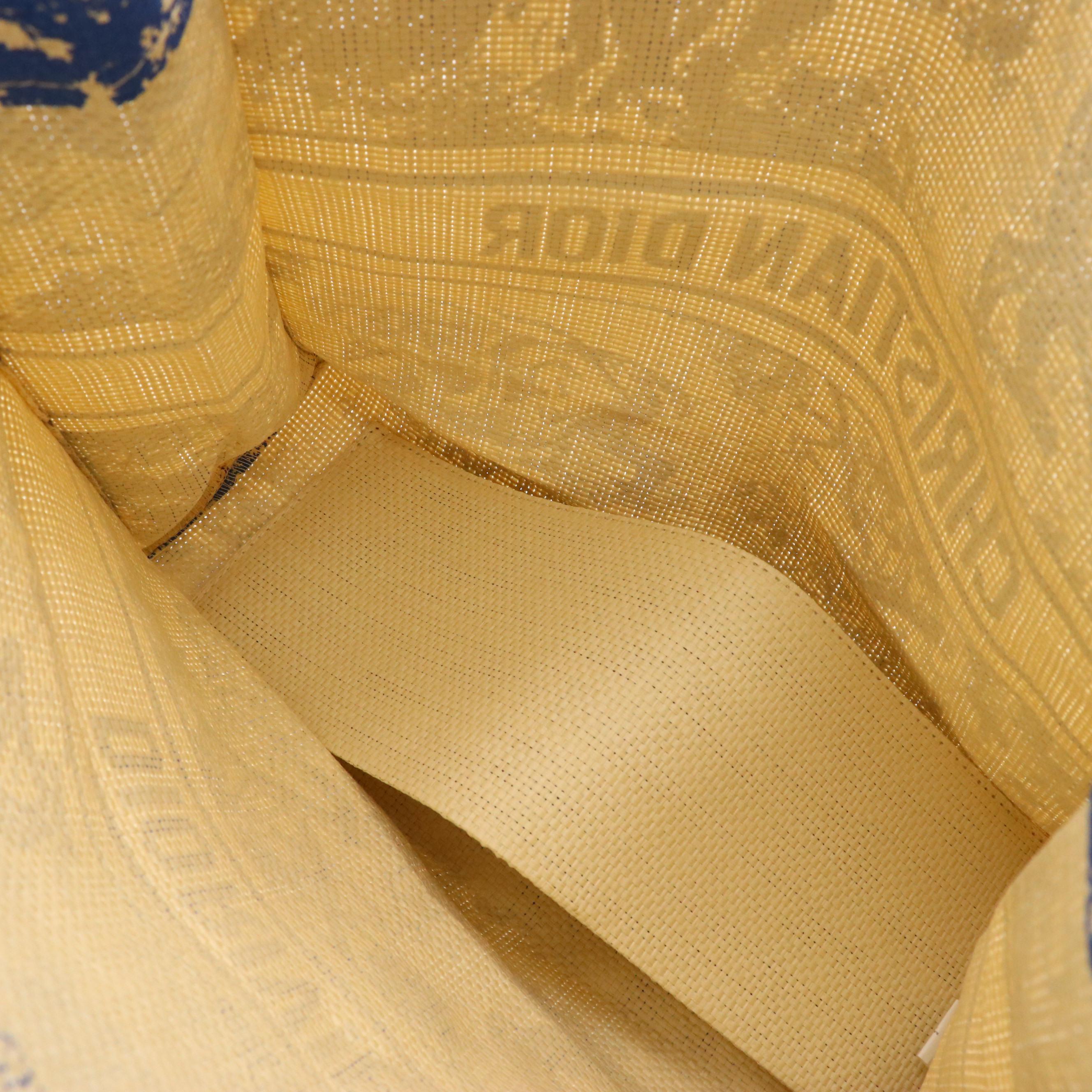 Christian Dior Parfums Promotional "Dioriviera" Coated Straw Tote Bag in Box