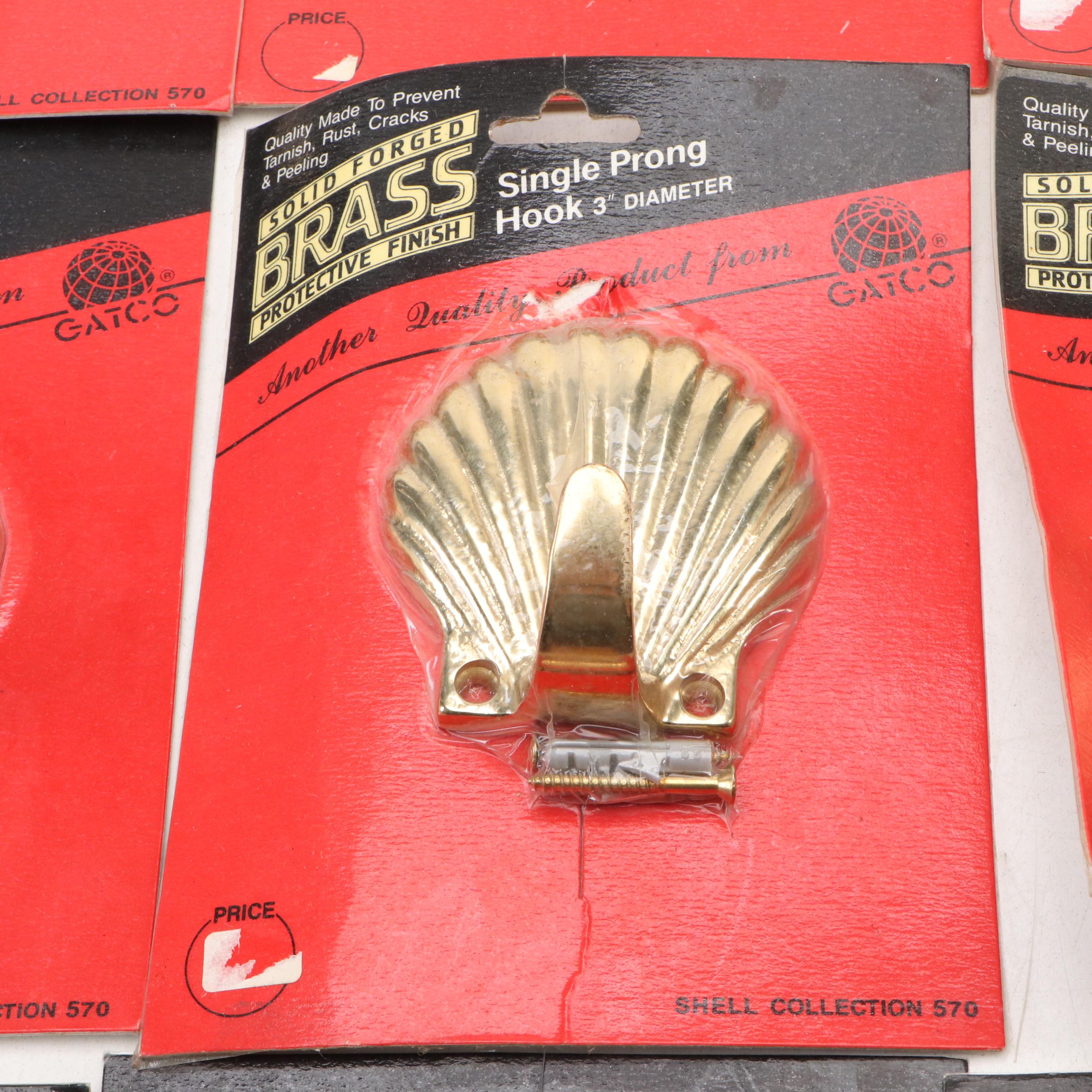 Gatco Brass Shell Wall Hooks with Decorative Silk Tassels