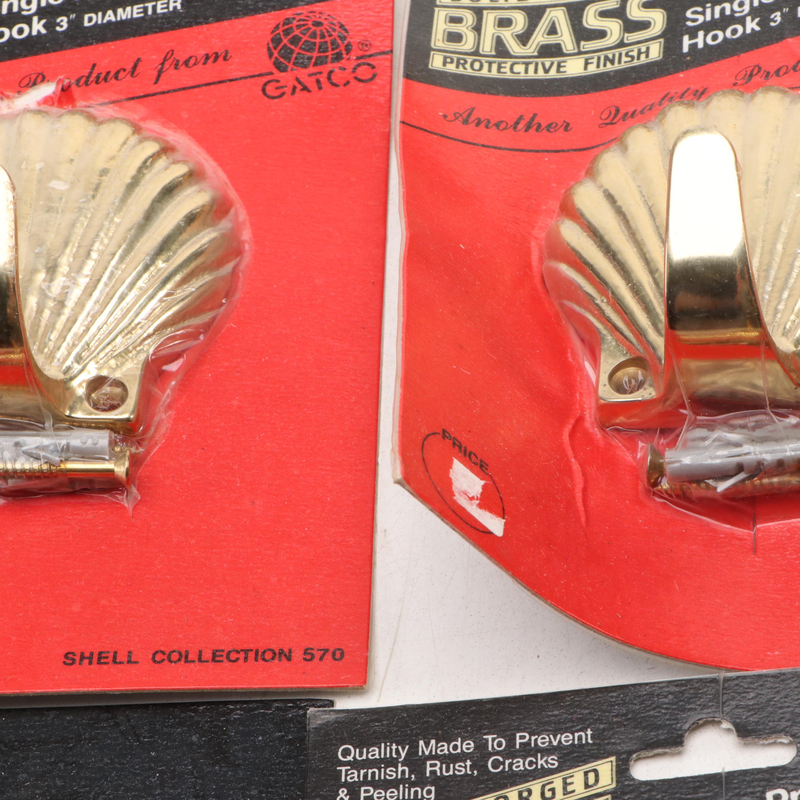 Gatco Brass Shell Wall Hooks with Decorative Silk Tassels