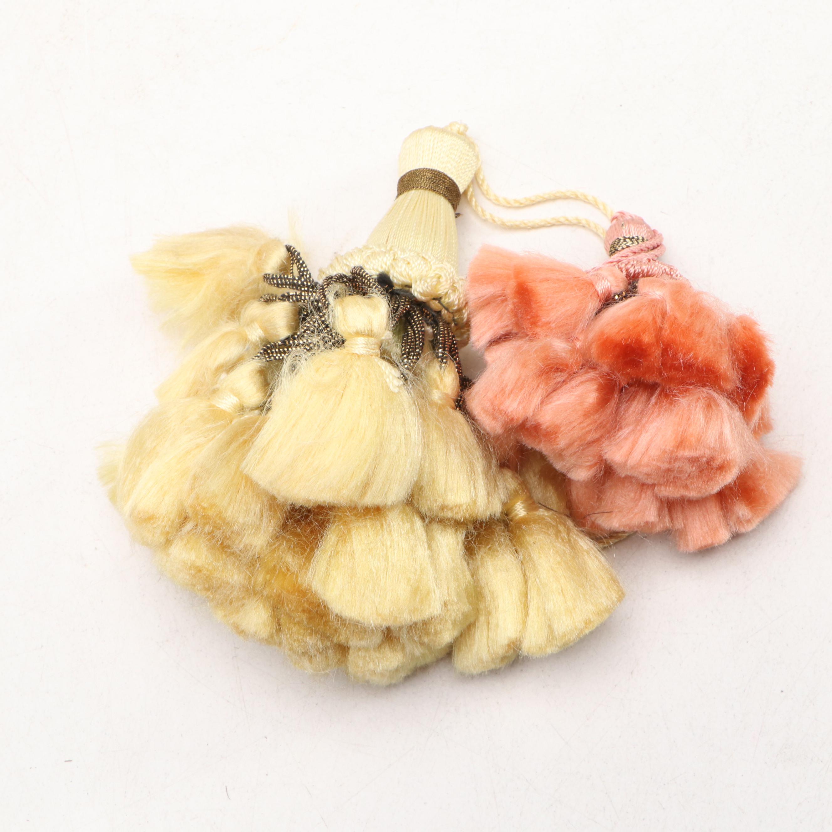 Gatco Brass Shell Wall Hooks with Decorative Silk Tassels