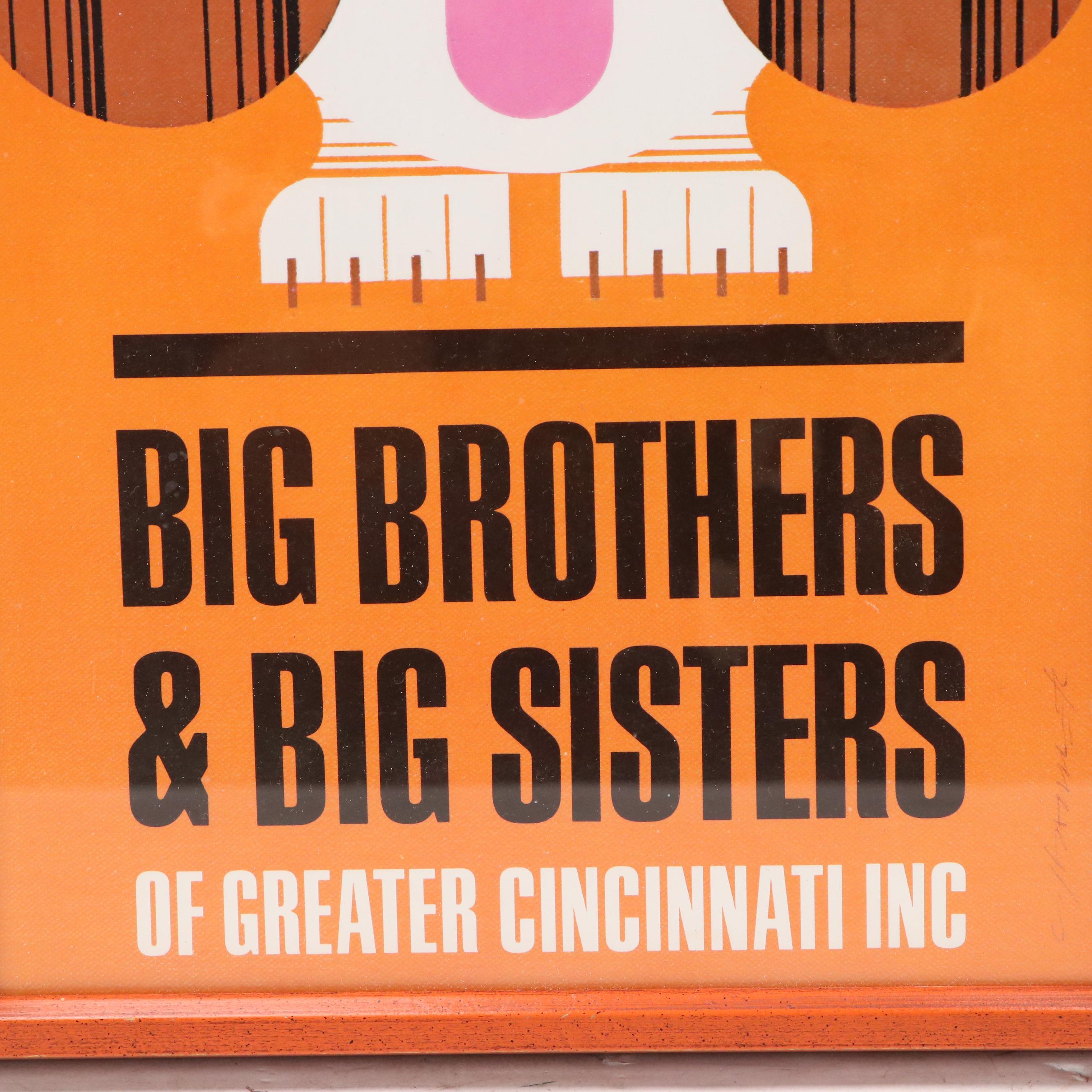 Charley Harper Offset Lithograph Poster for Big Brothers & Big Sisters