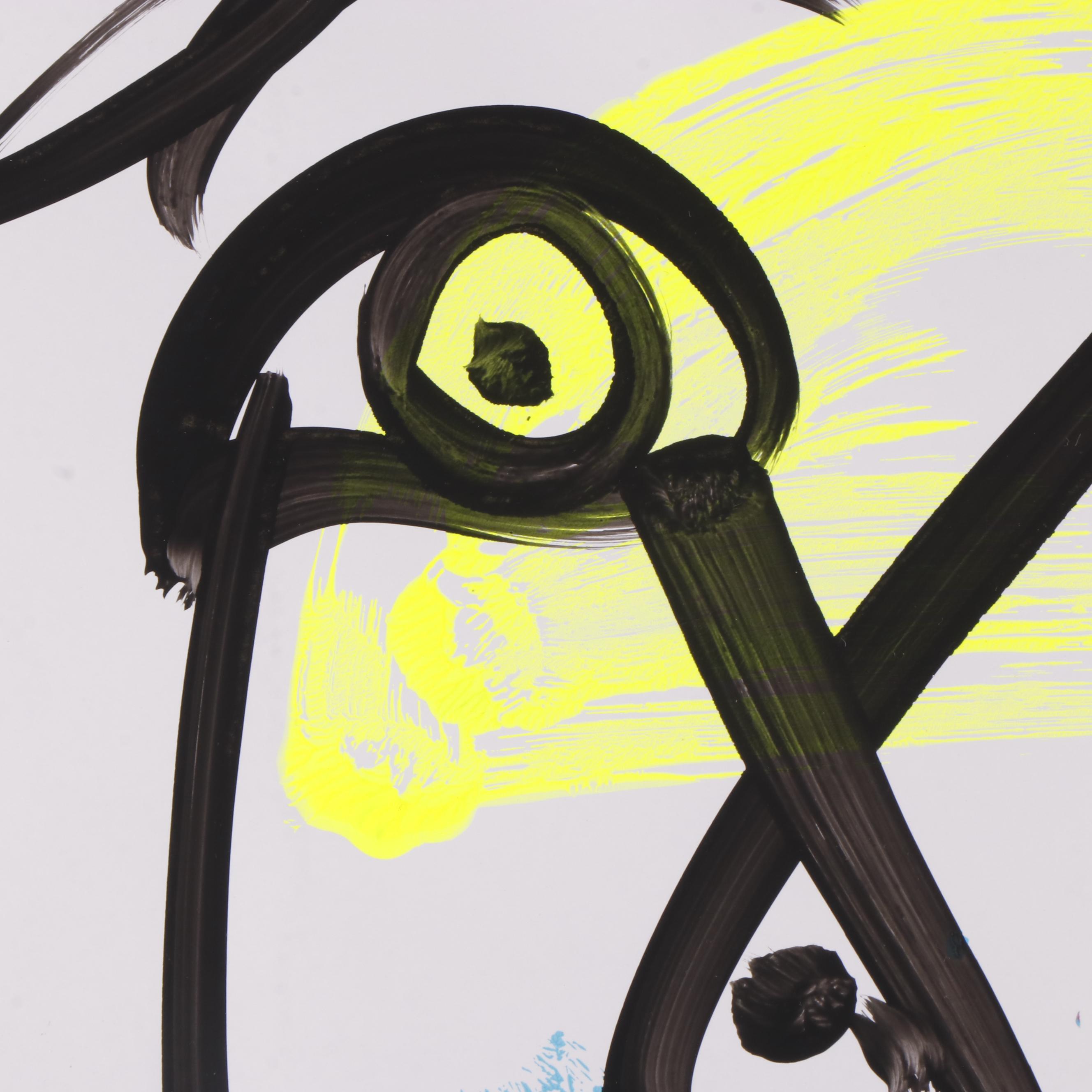 Peter Keil Abstract Portrait Composition Acrylic Painting