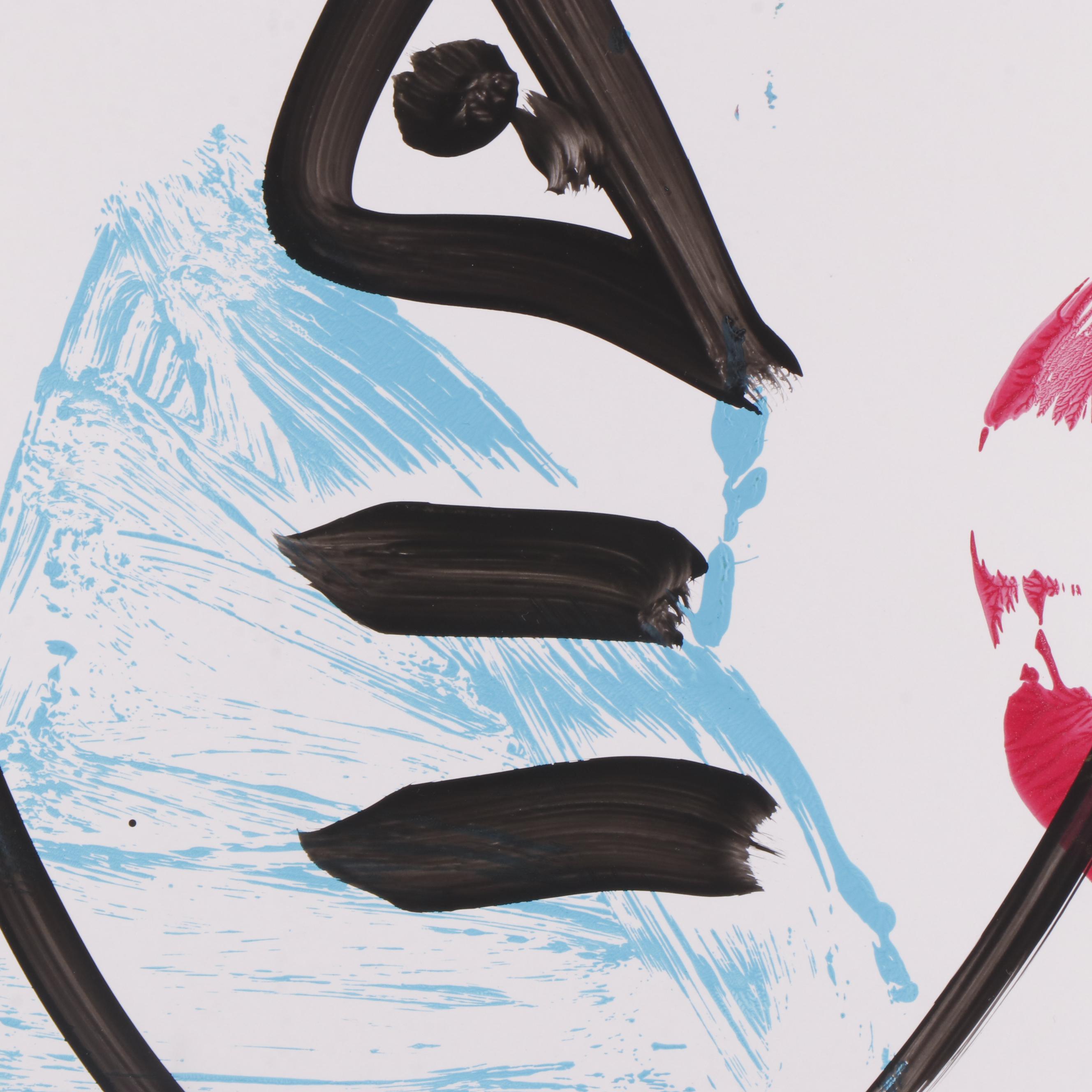 Peter Keil Abstract Portrait Composition Acrylic Painting