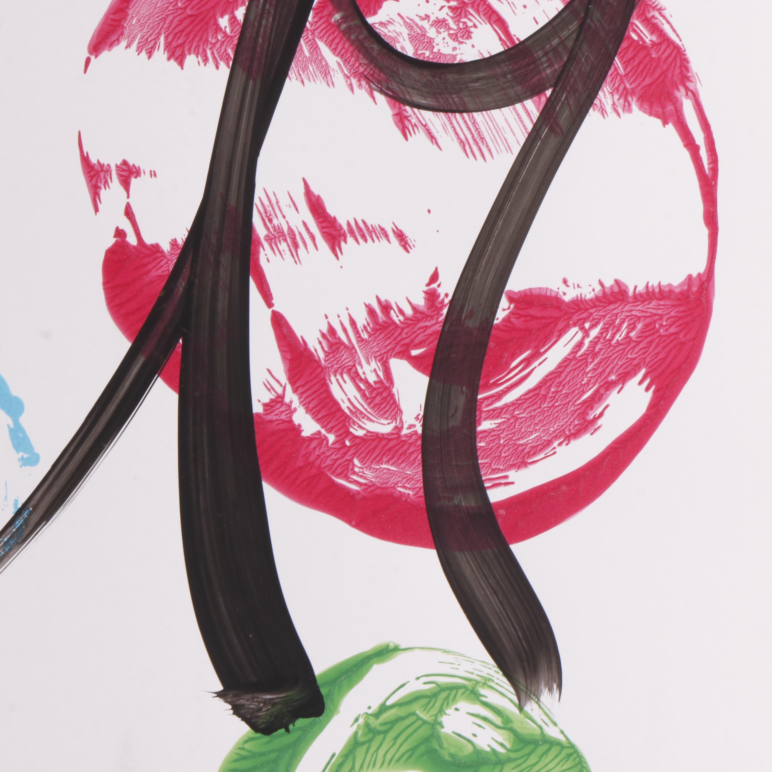 Peter Keil Abstract Portrait Composition Acrylic Painting