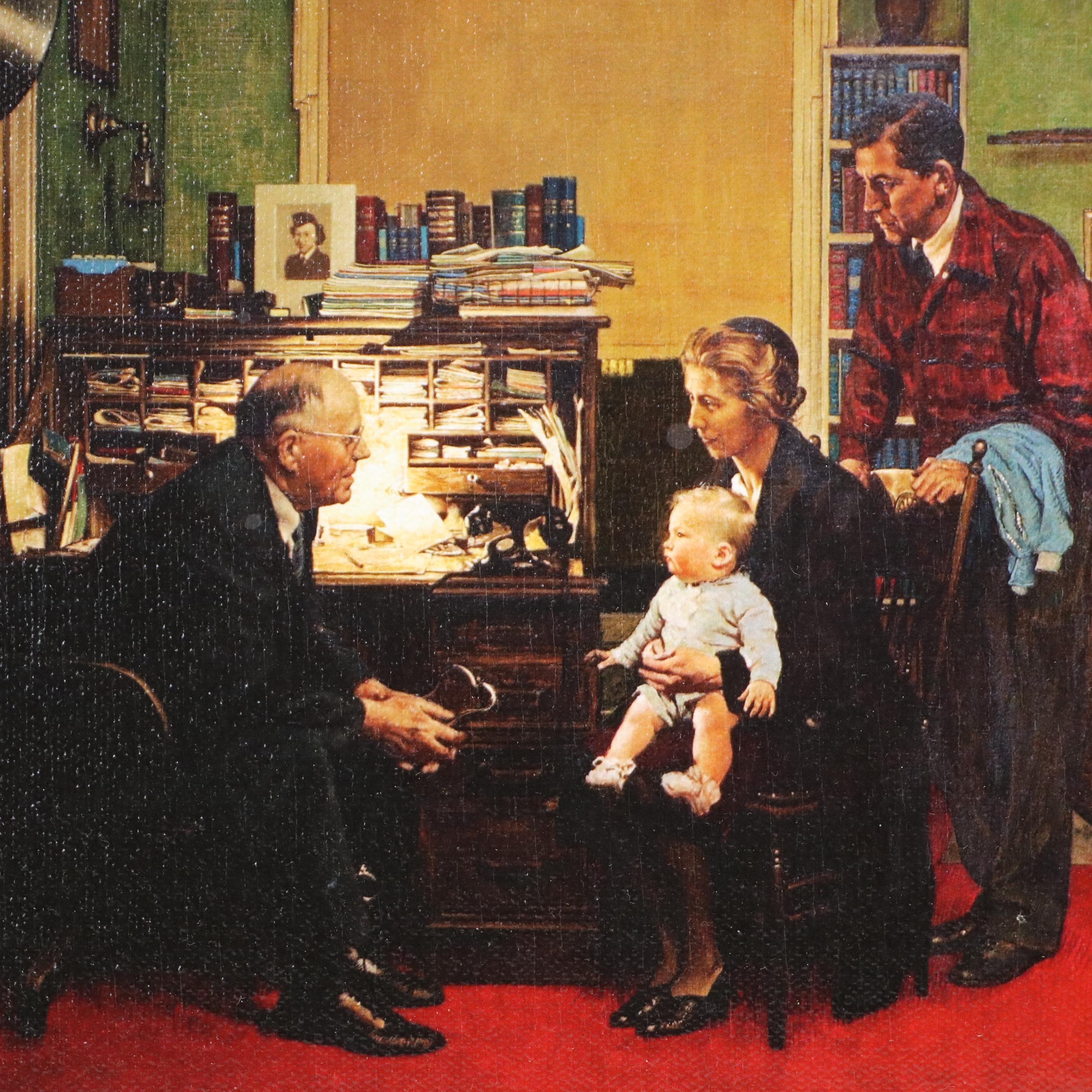 Giclée After Norman Rockwell "Norman Rockwell Visits a Family Doctor"