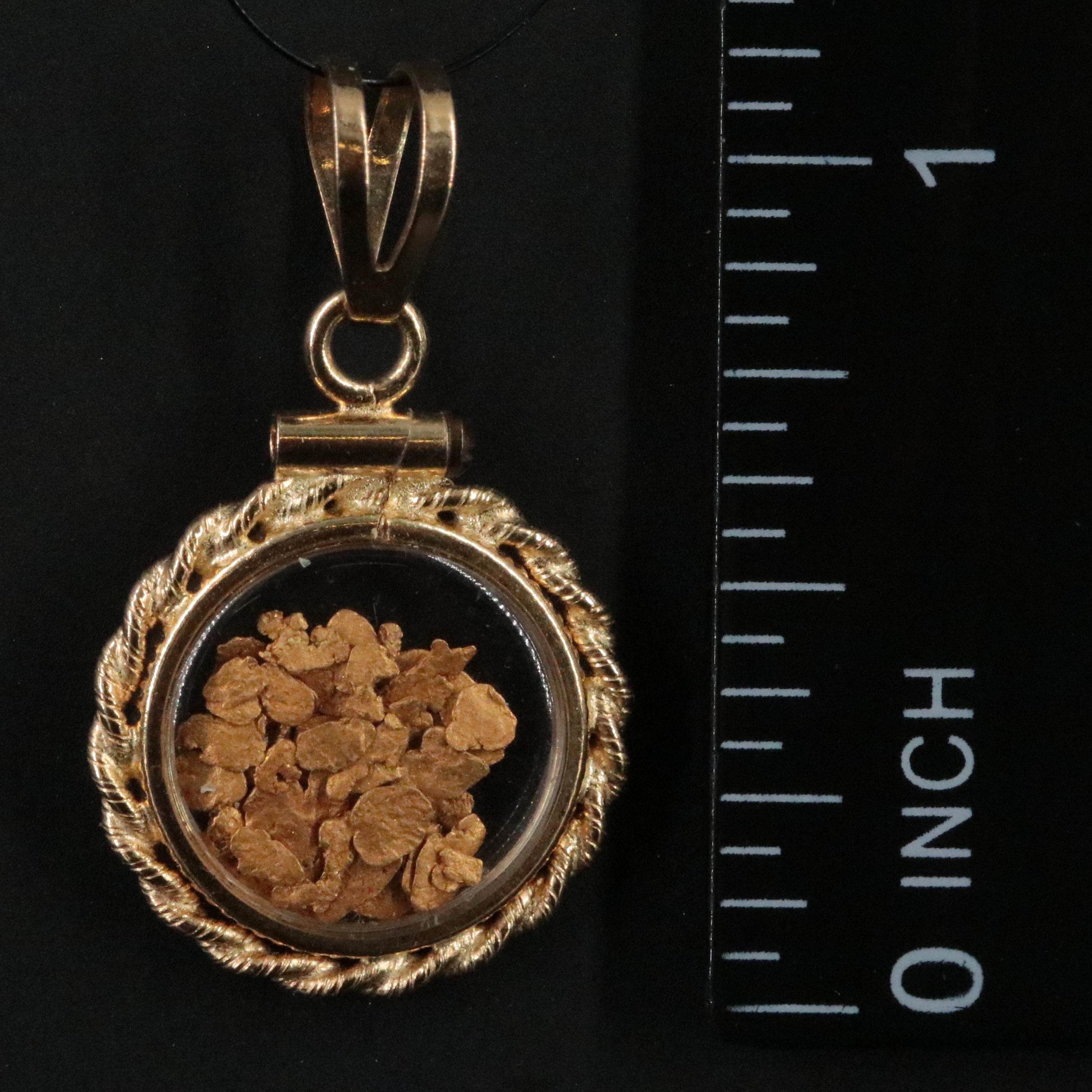 14K Pendant with Mixed Gold Nuggets