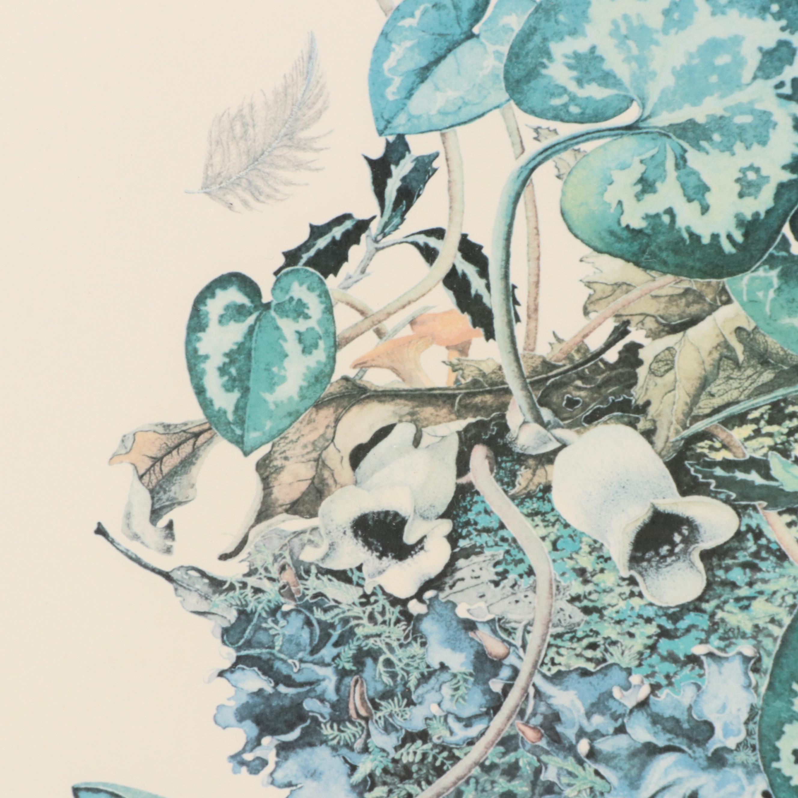 Sallie Ellington Middleton Offset Lithograph "Blue Jay"