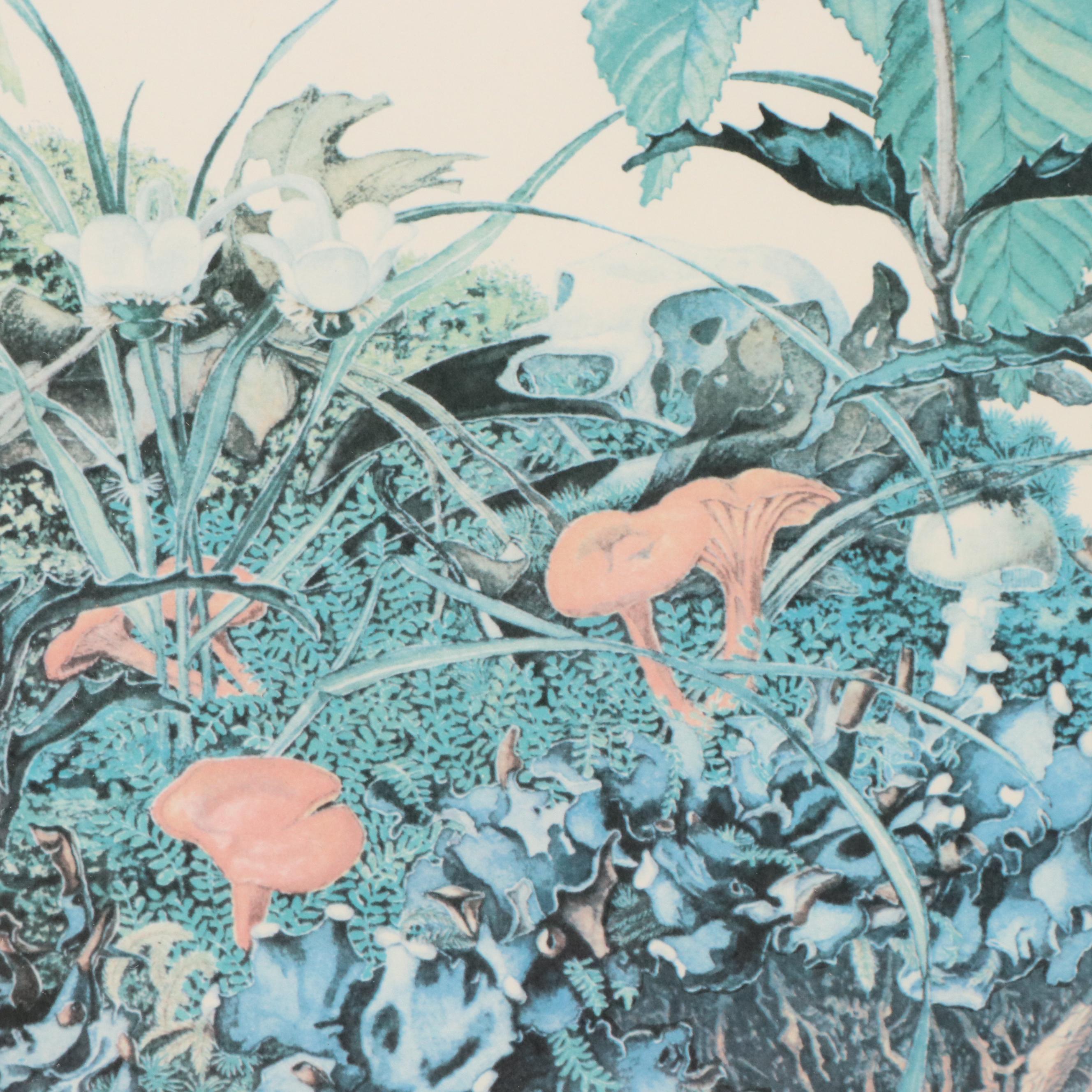 Sallie Ellington Middleton Offset Lithograph "Blue Jay"