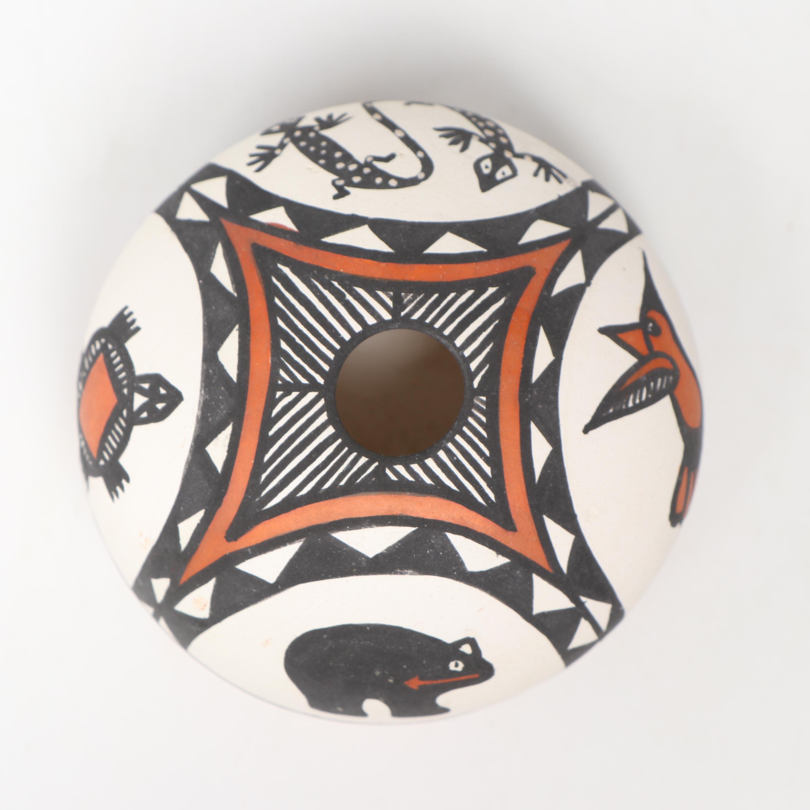 Acoma Pueblo Myron Patricio and M. Aragon Ceramic Seed Pots