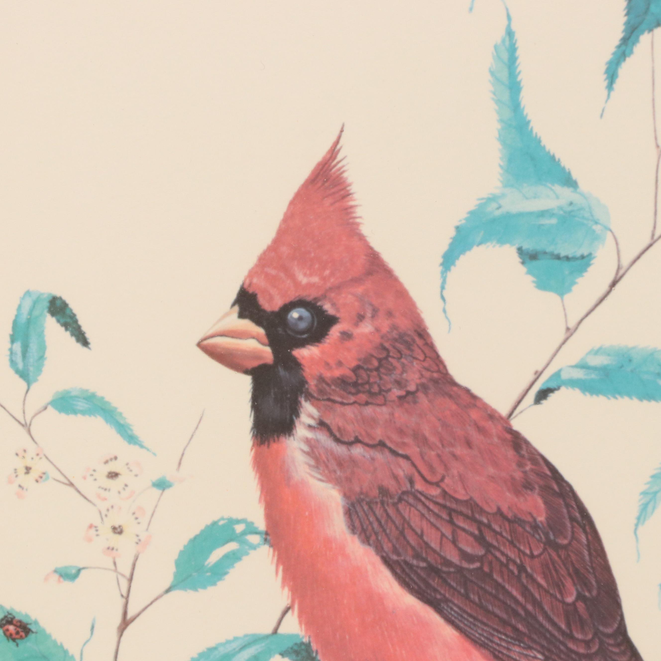 Gene Gray Offset Lithograph "Cardinal"