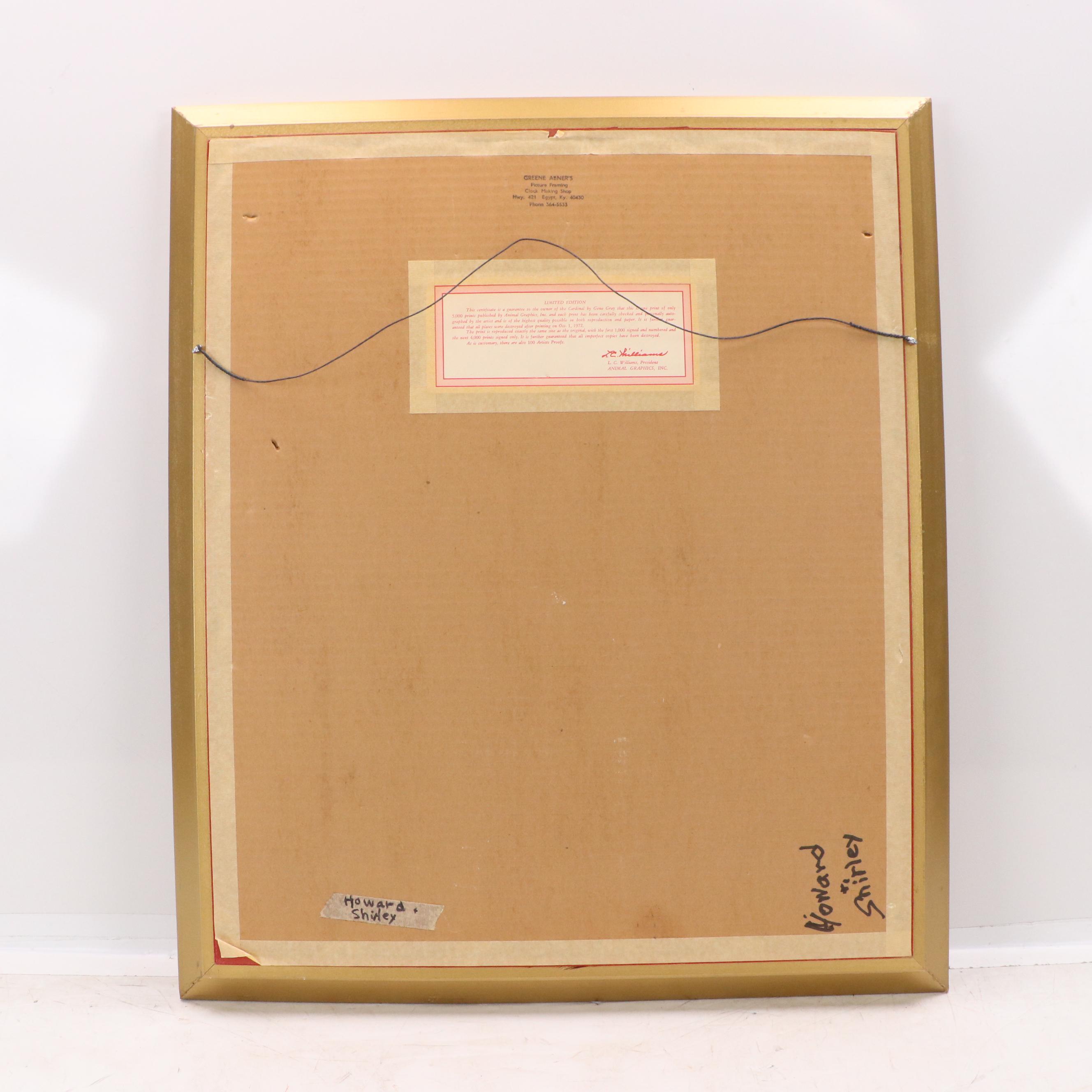 Gene Gray Offset Lithograph "Cardinal"