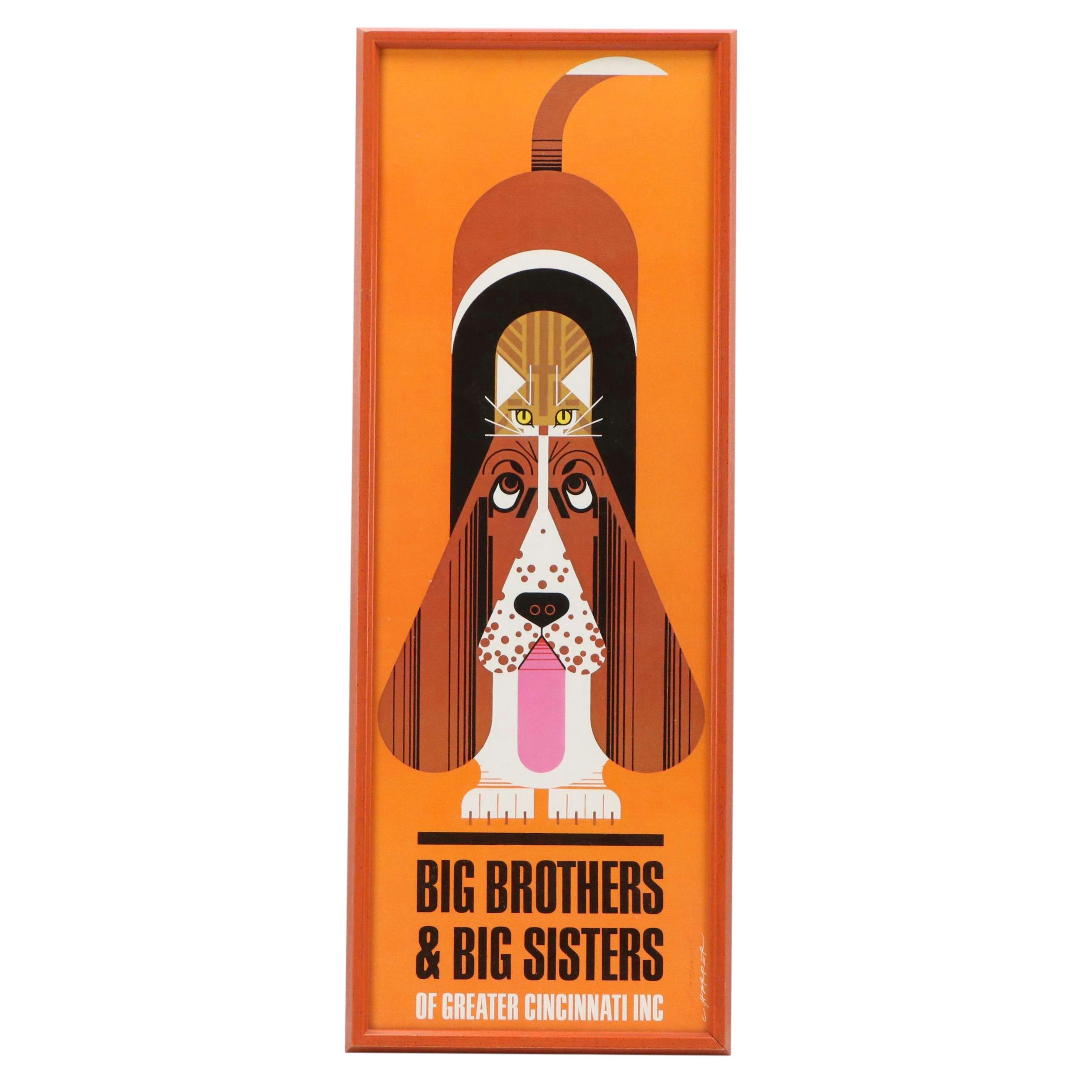 Charley Harper Offset Lithograph Poster for Big Brothers & Big Sisters