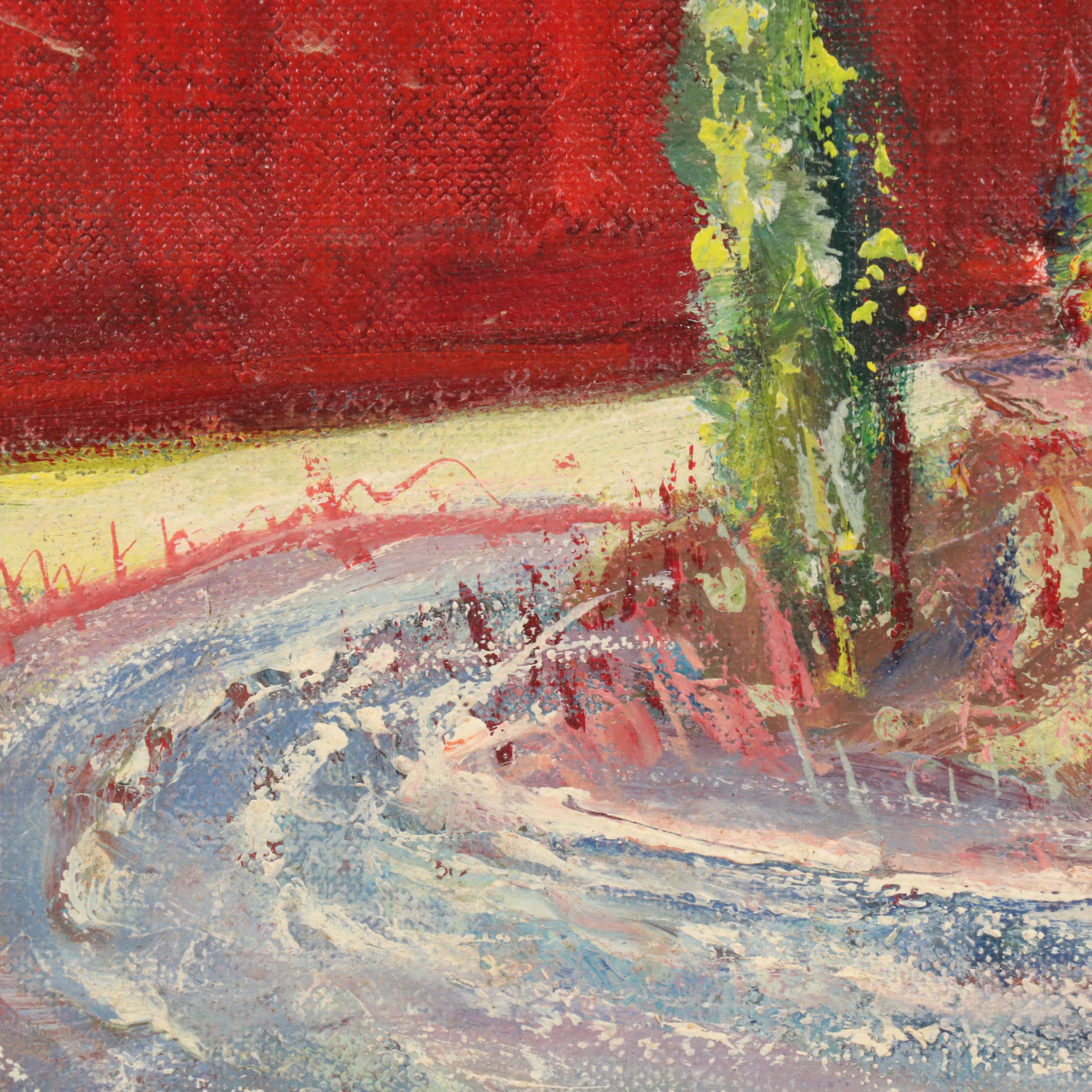 F. W. Weber Autumnal Landscape Oil Painting, 1967