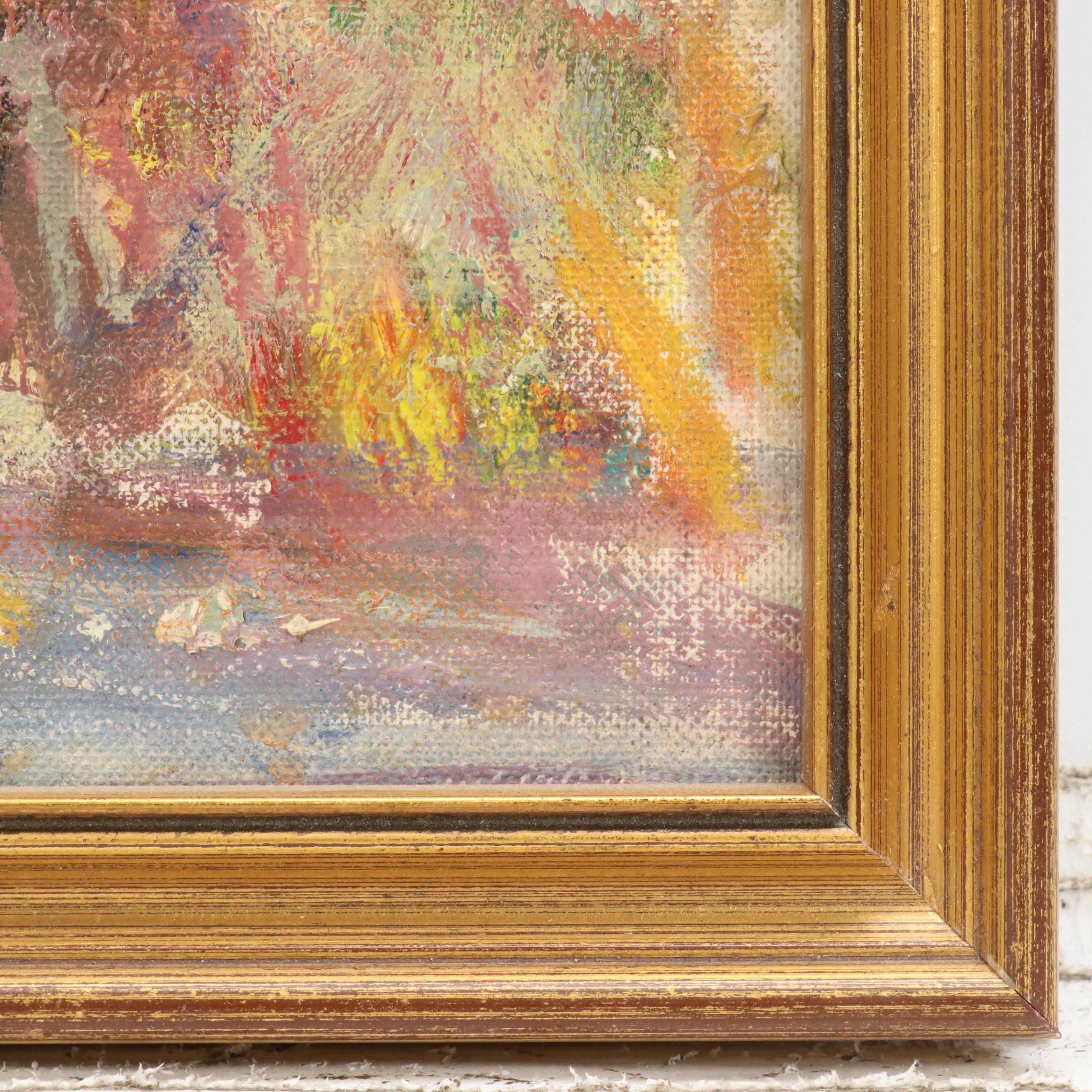 F. W. Weber Autumnal Landscape Oil Painting, 1967