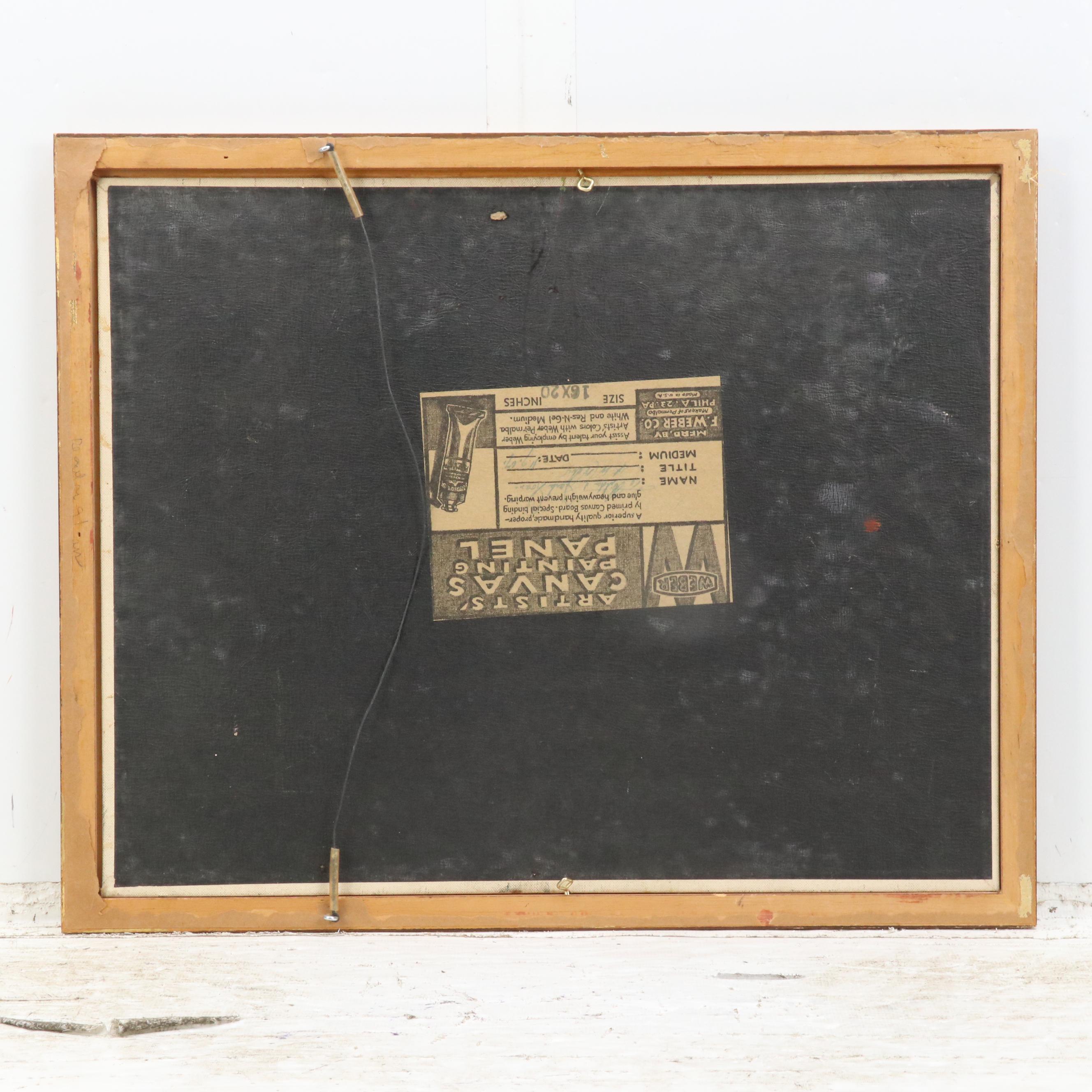 F. W. Weber Autumnal Landscape Oil Painting, 1967